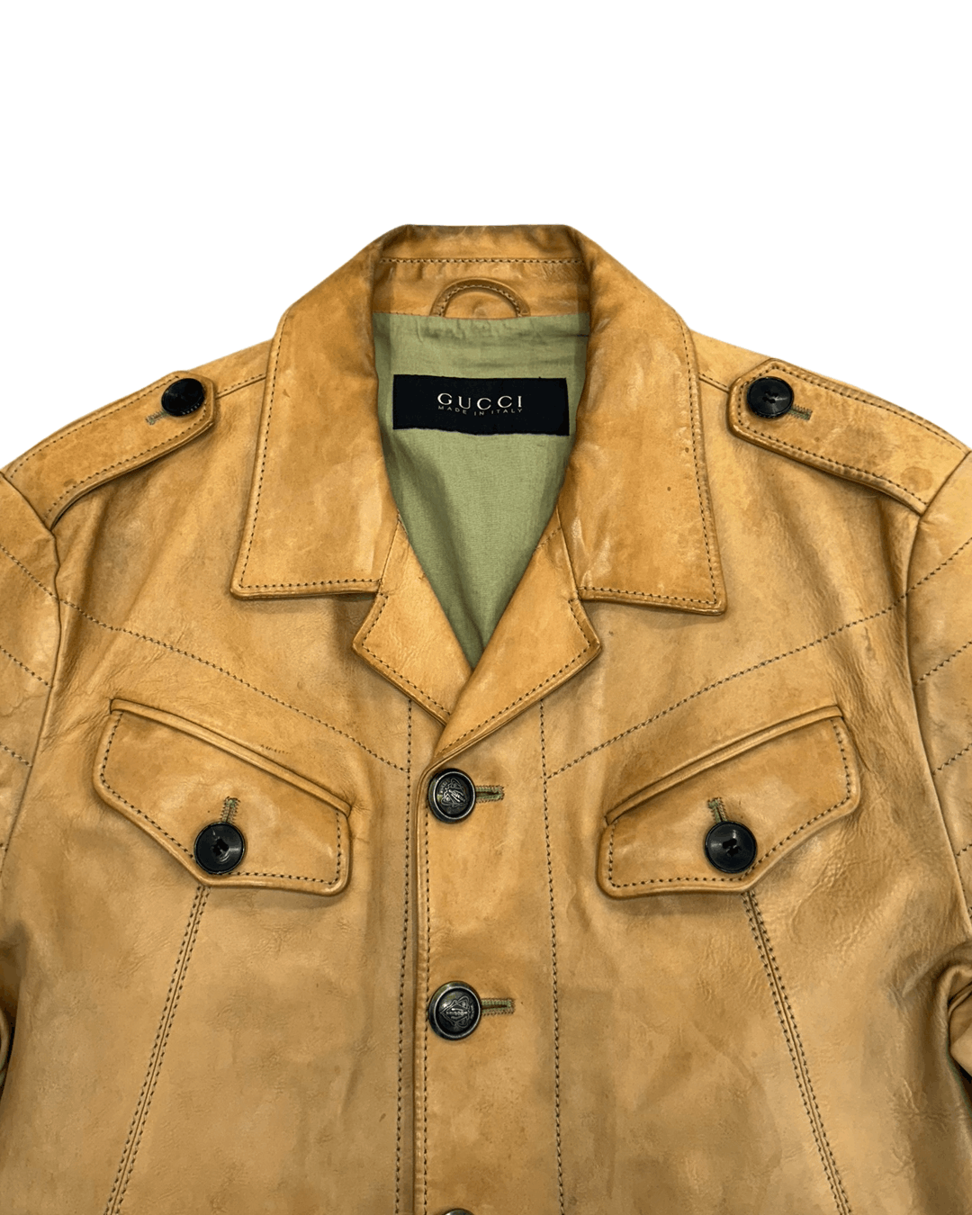 Gucci Gucci by Tom Ford Elbow Patch Detail Leather Blouson Size US M / EU 48-50 / 2 - 6 Thumbnail