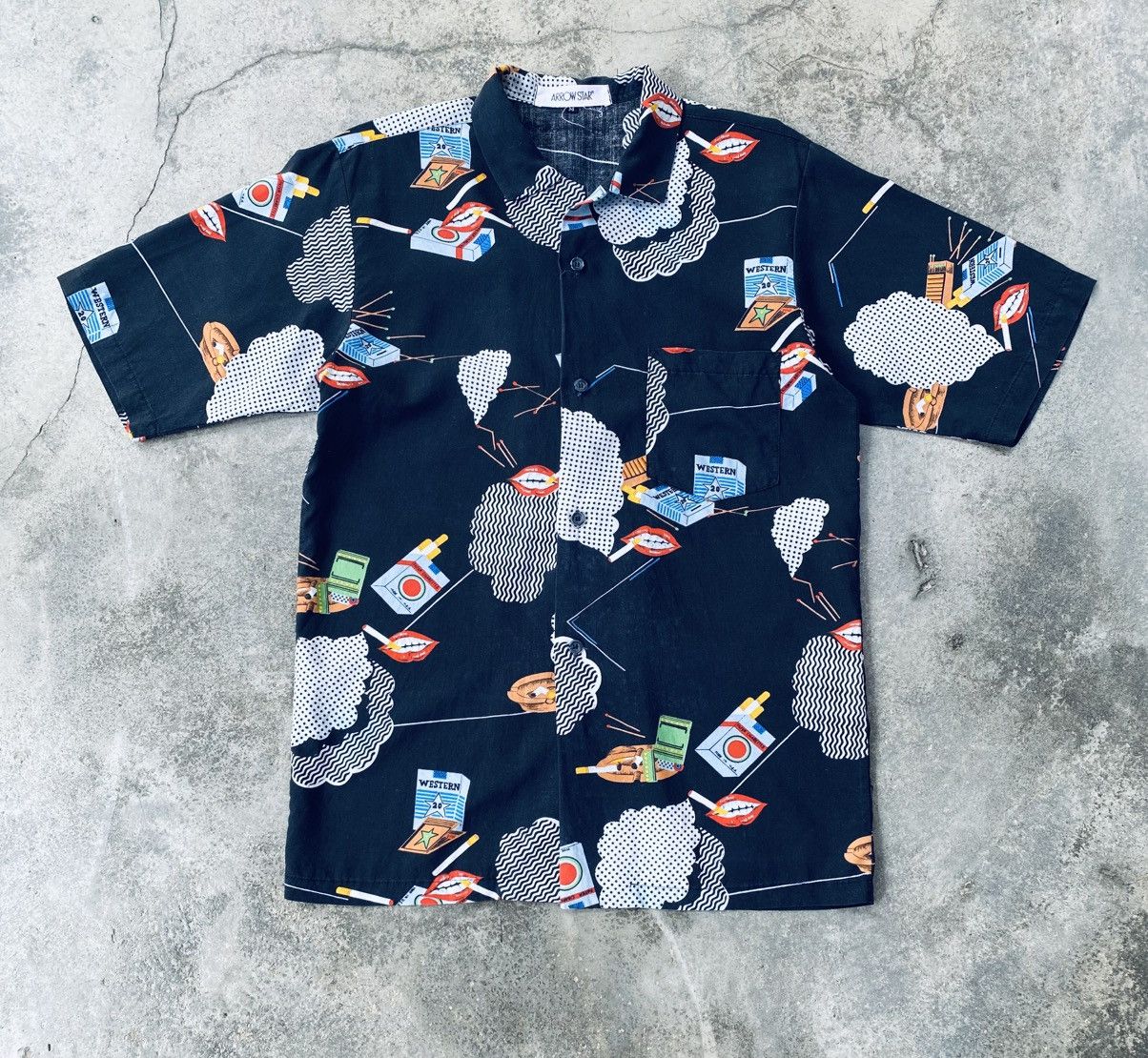 Japanese Brand Vintage Arrow Star Printed Button Ups Shirt Size US M / EU 48-50 / 2 - 1 Thumbnail