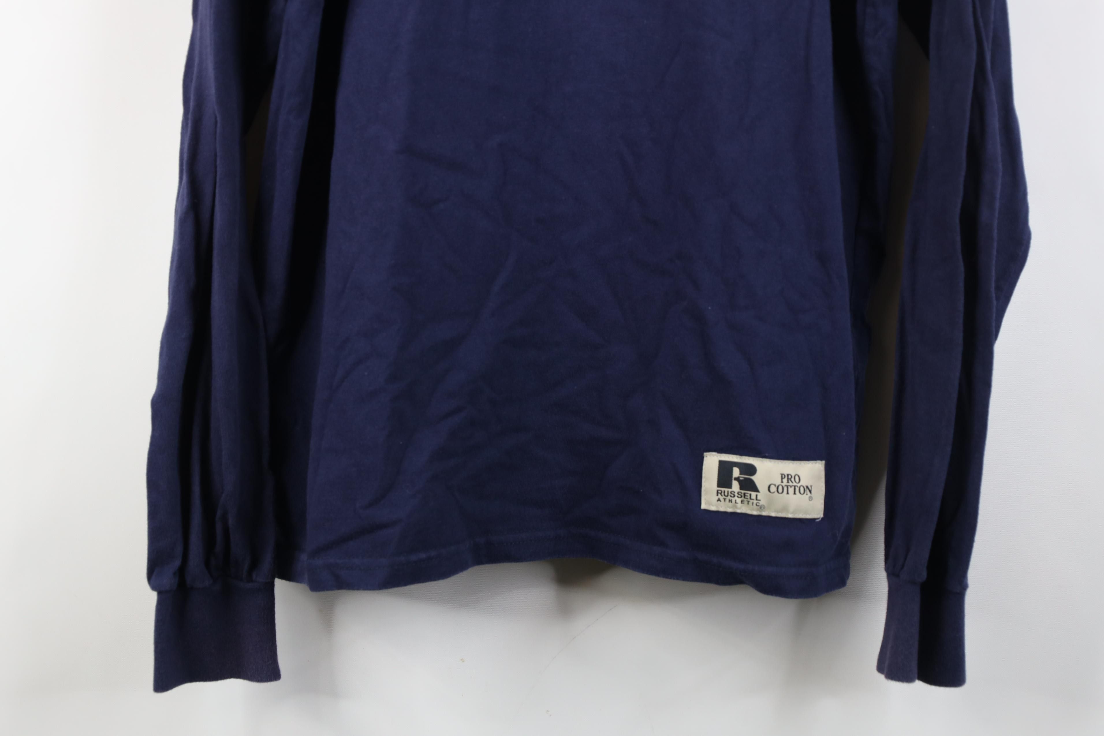Russell Athletic Vintage 90s Y2K Russell Athletic Blank Mock Neck T-Shirt Size US M / EU 48-50 / 2 - 3 Thumbnail