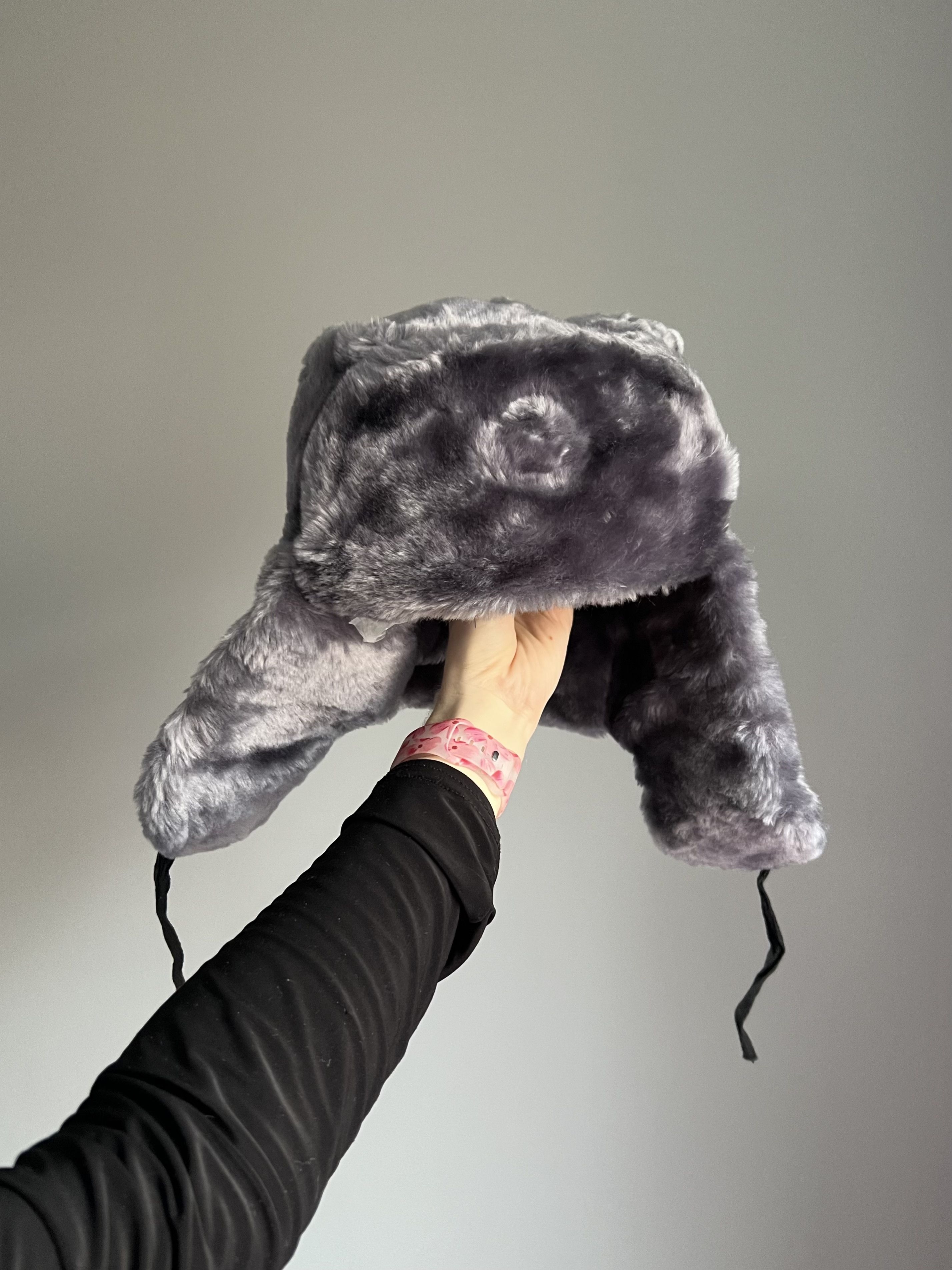 Japanese Brand Vintage 90s Alt Fuzzy Mohair Ushanka USSR Hat Size ONE SIZE - 3 Thumbnail