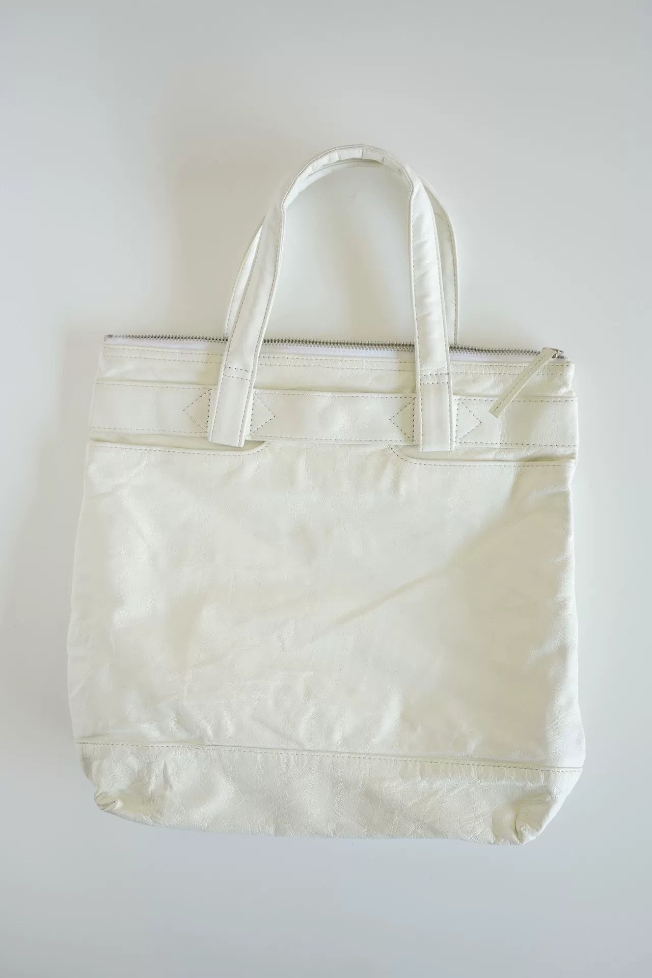 Y's for Men Yohji Yamamoto White Leather Crossbody Bag Size ONE SIZE - 1 Thumbnail