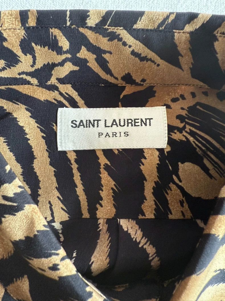 Yves Saint Laurent Saint Laurent Tiger Print Silk Shirt-dmc Size US M / EU 48-50 / 2 - 1 Thumbnail