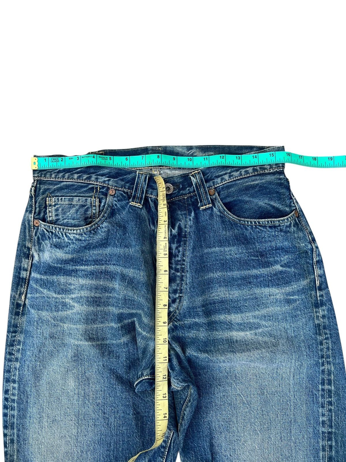 Denime RARE! Vintage DENIME ORIZZONTI Aging Denim Selvedge Jeans Size US 31 - 4 Thumbnail
