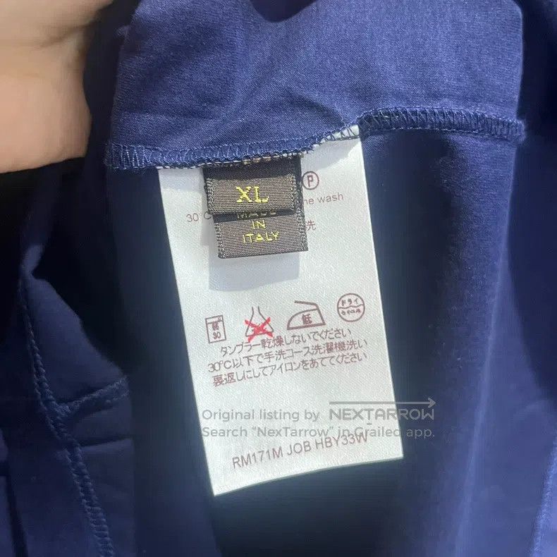 Louis Vuitton Louis Vuitton Blue Solid Graphic Printed Crew Neck Short S Size US XL / EU 56 / 4 - 4 Thumbnail