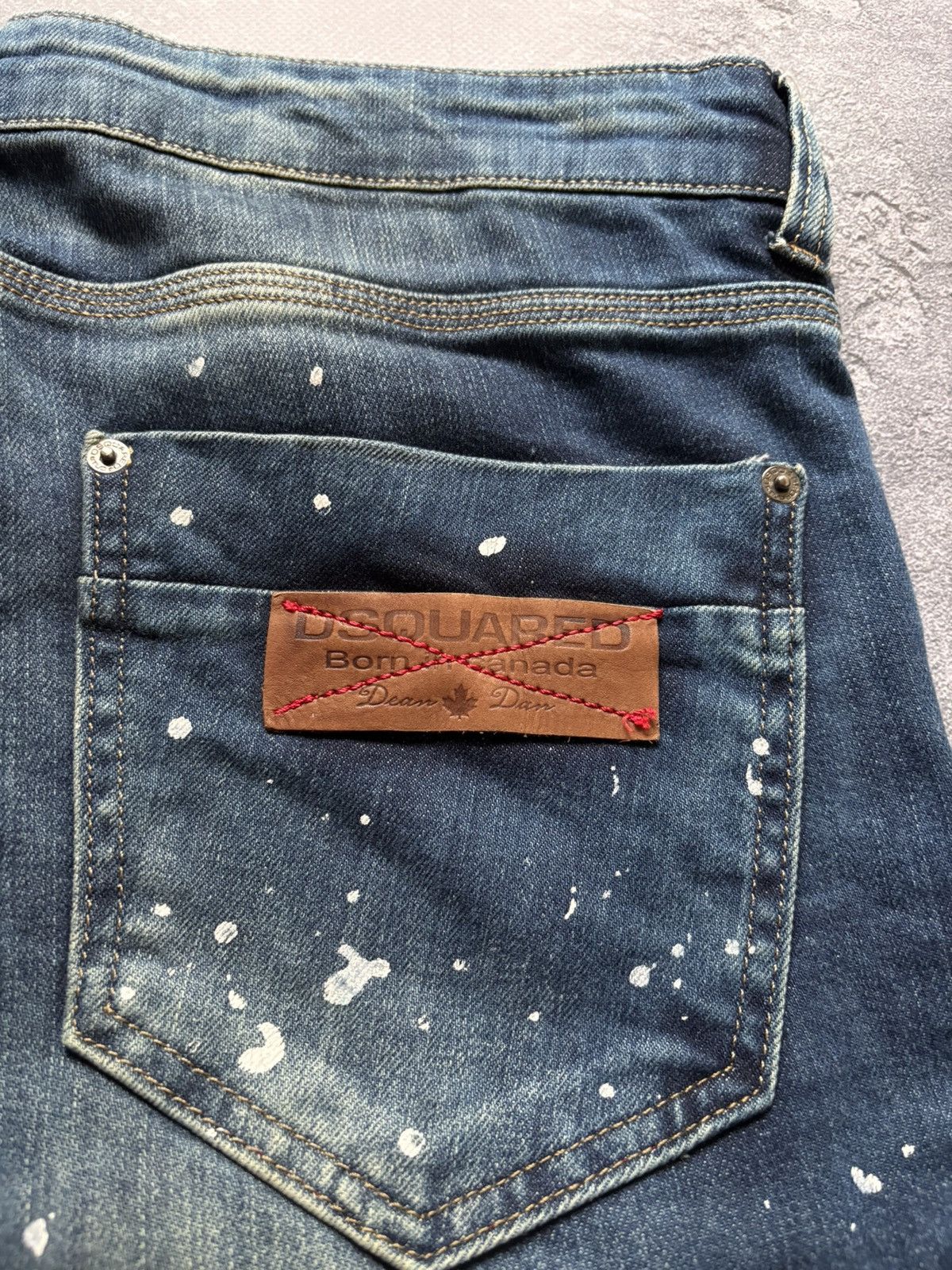 Dsquared2 Vintage Dsquared2 Paint Distressed Wash Logo Denim Jeans Size US 40 / EU 56 - 3 Thumbnail