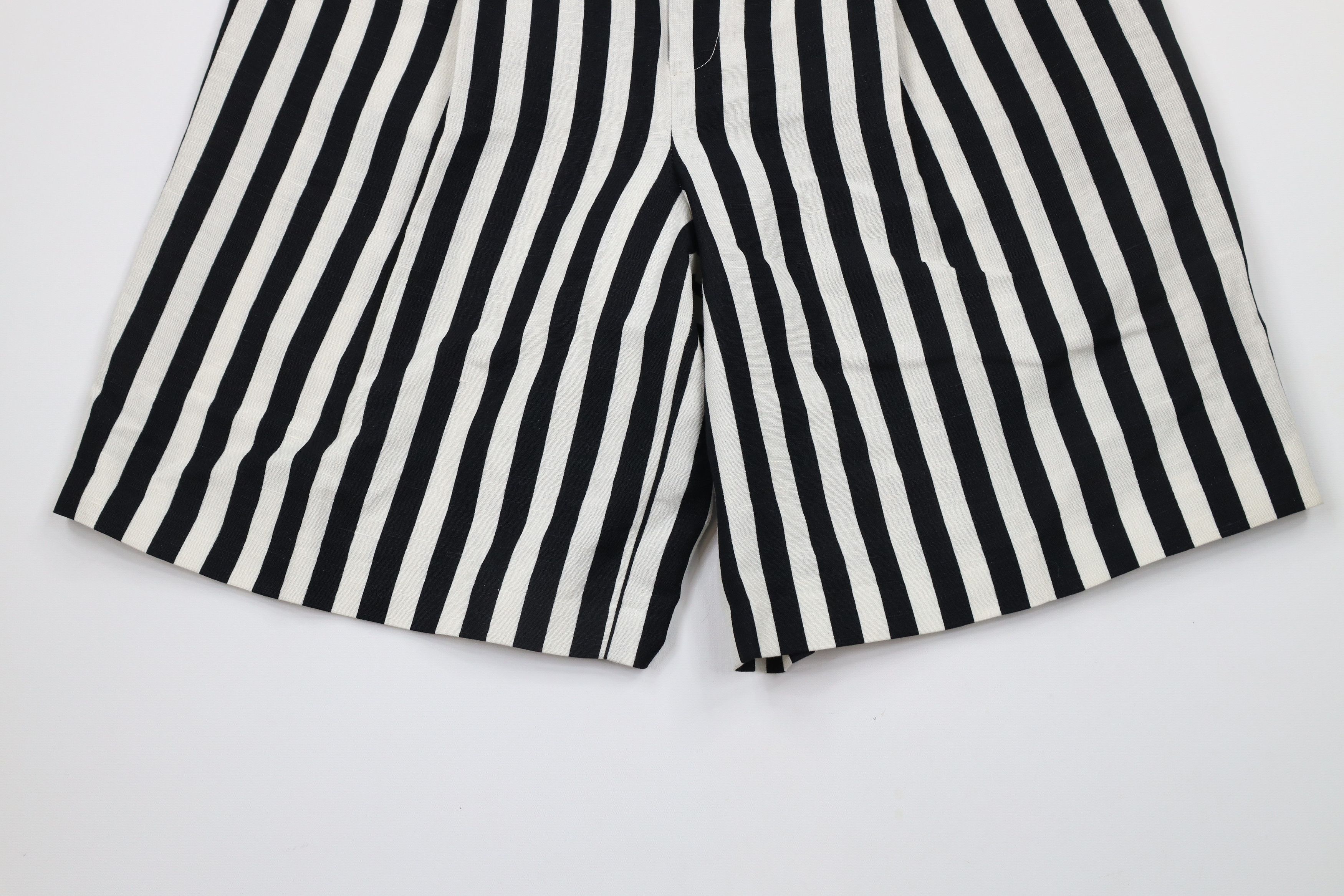 Vintage Vintage 90s Streetwear Blend Pleated Chino Shorts Striped Size 34" / US 12 / IT 48 - 4 Thumbnail