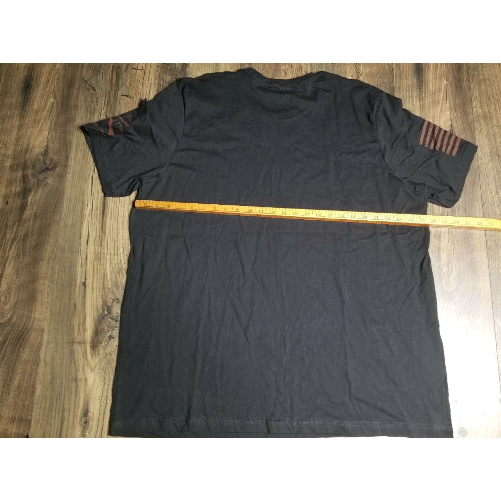 Vintage Grunt Style Mens T-Shirt 3XL Black Cotton Short Sleeve Crew Neck Logo Constitution Patriot American Military 90s? Size US XXL / EU 58 / 5 - 2 Thumbnail