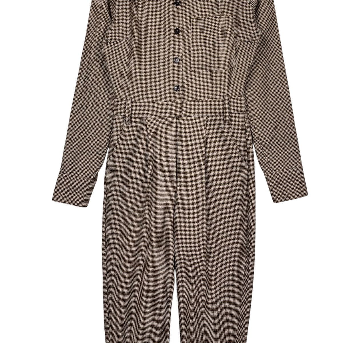 Japanese Brand LIBJOIE Houndstooth Pattern Jumpsuit Coverall #2867-C129 Size 28" / US 6 / IT 42 - 7 Thumbnail