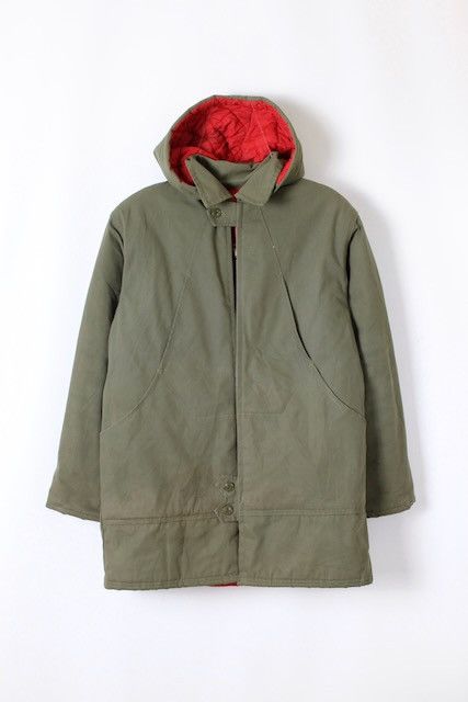 Other VINTAGE 1970S HEAVY QUILTED CANVAS PARKA GREEN Size US L / EU 52-54 / 3 - 1 Thumbnail