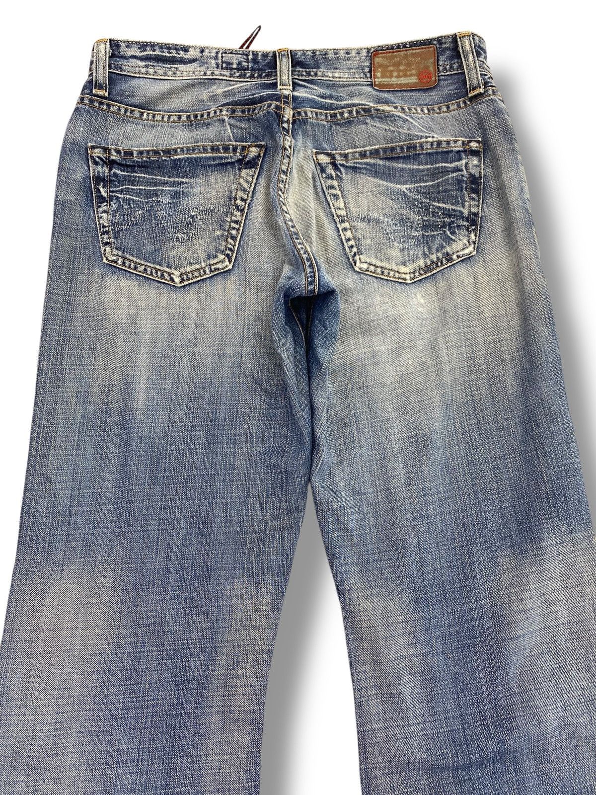 Other The Fillmore Brand Acid Blue Wash Distressed Flare Jeans Size US 32 / EU 48 - 4 Thumbnail