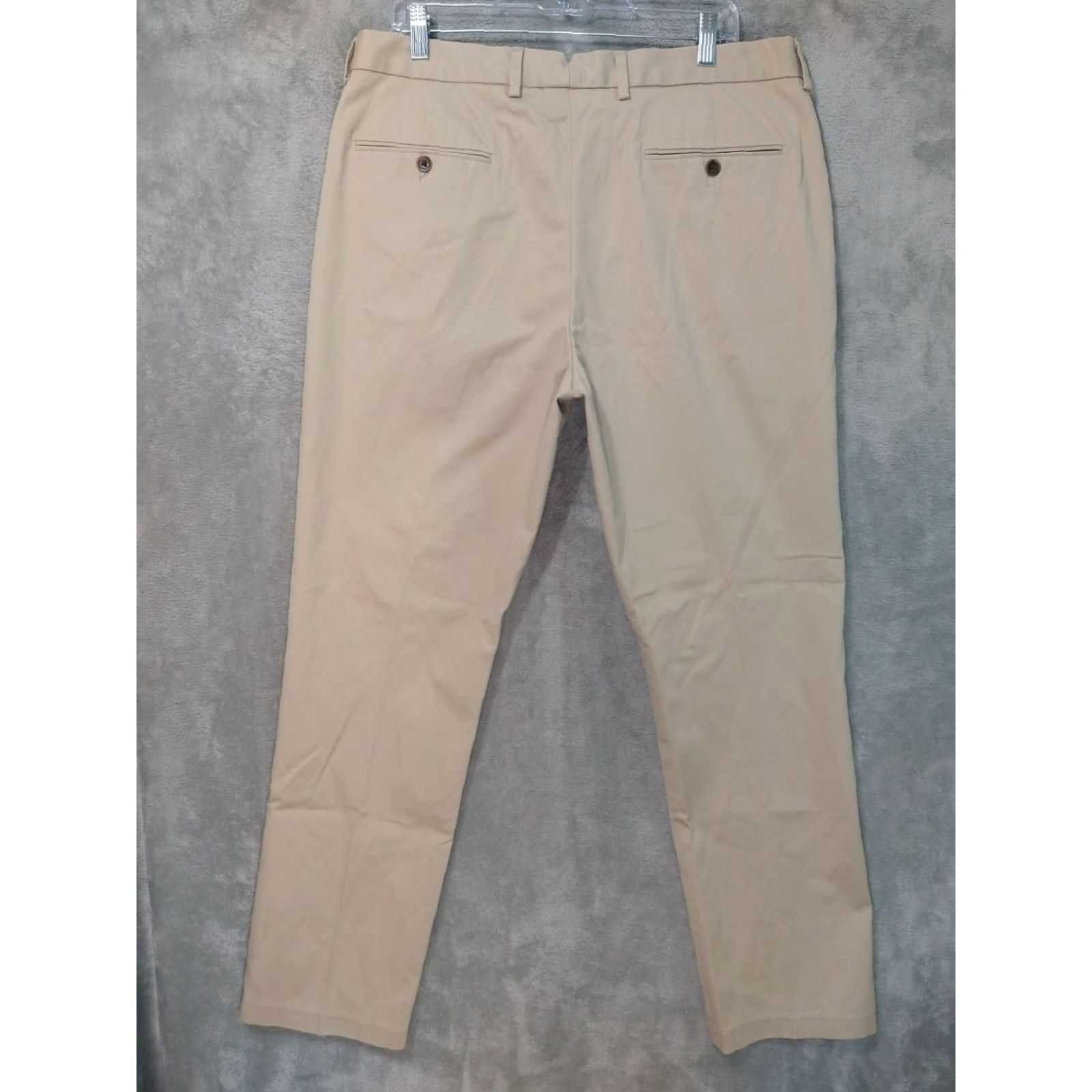 Nordstrom Nordstrom John W. Nordstrom Beige Chino Pants Men 36 Straight Cotton Wrinkle Resistant Easy Care Pockets Flat Front 36x32 Modern City Preppy Mens Size US 36 / EU 52 - 2 Thumbnail