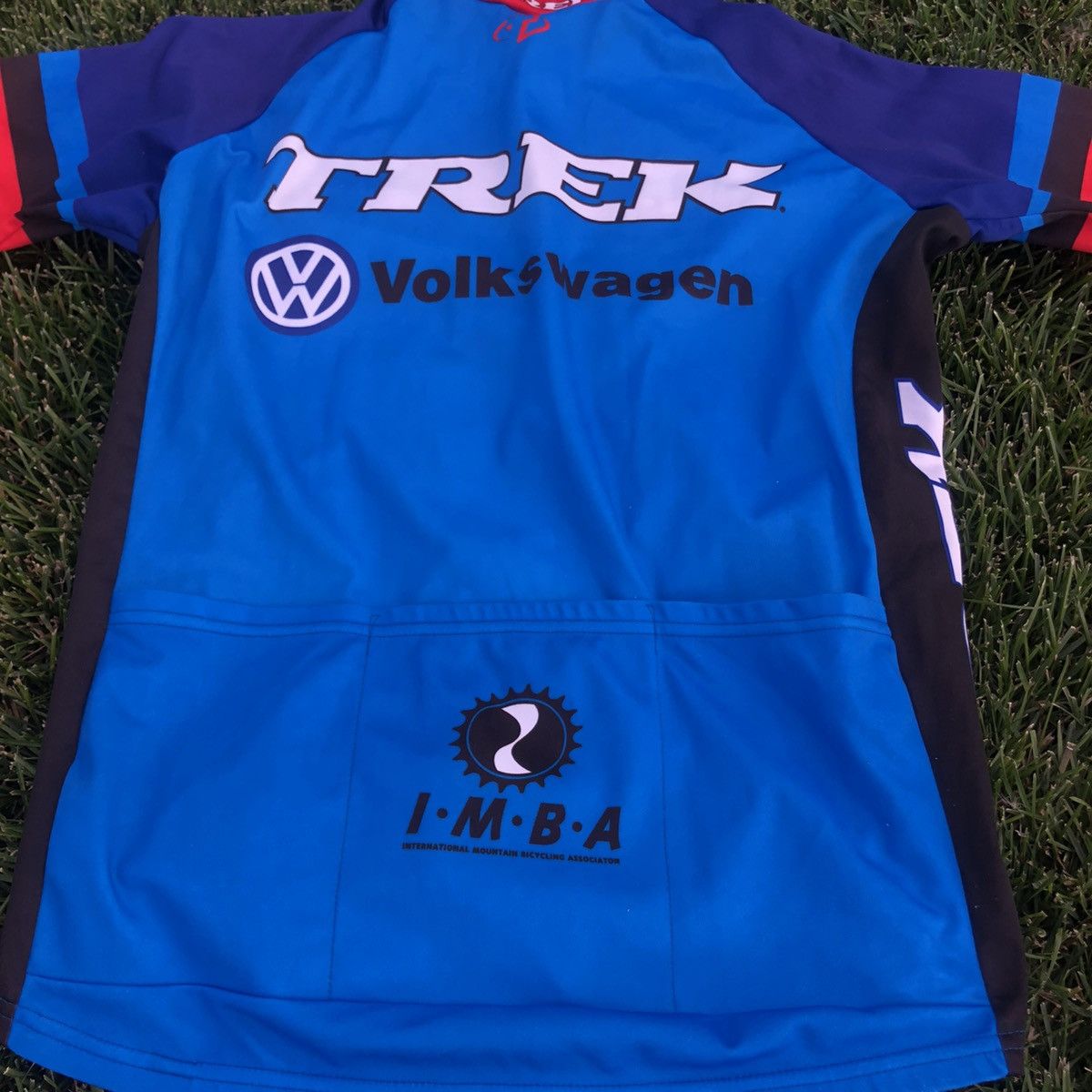 Vintage Trek Volkswagen Cycling Blue Jersey Size US L / EU 52-54 / 3 - 4 Thumbnail