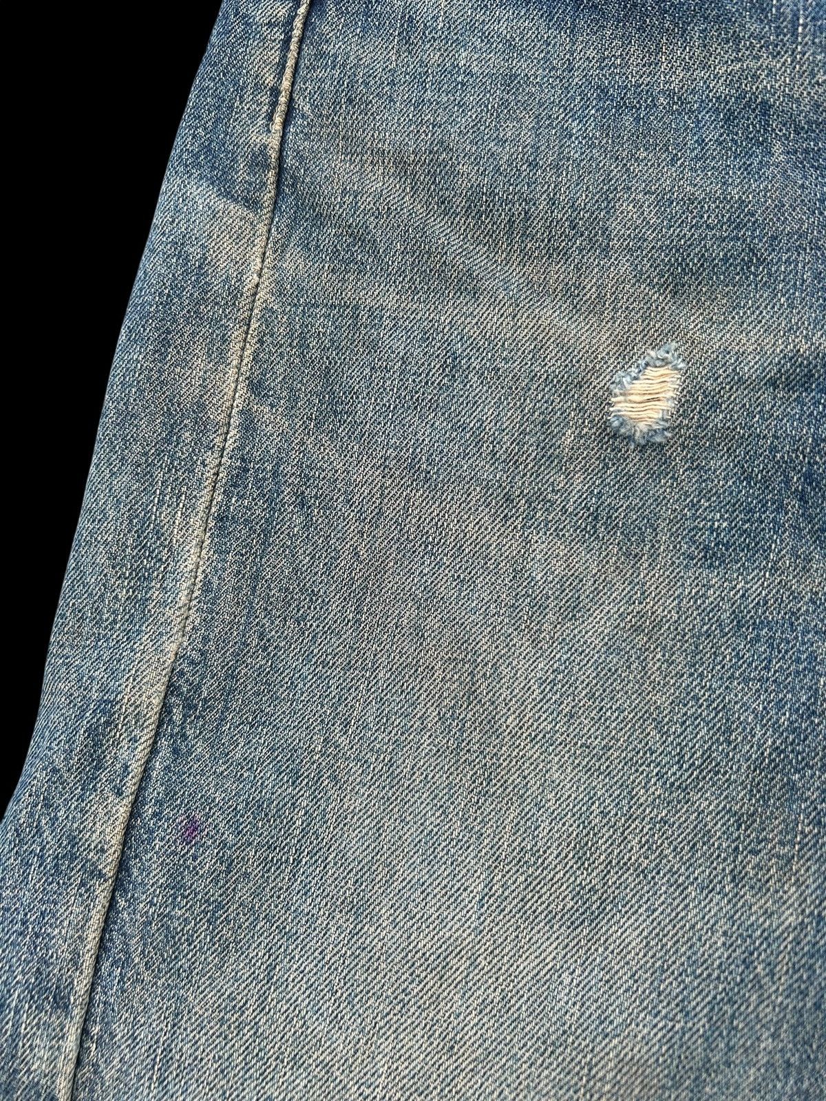 Japanese Brand × Kapital × Vintage Vintage Levis Big E Buckle Back Distressed Short Denim Size US 32 / EU 48 - 7 Thumbnail