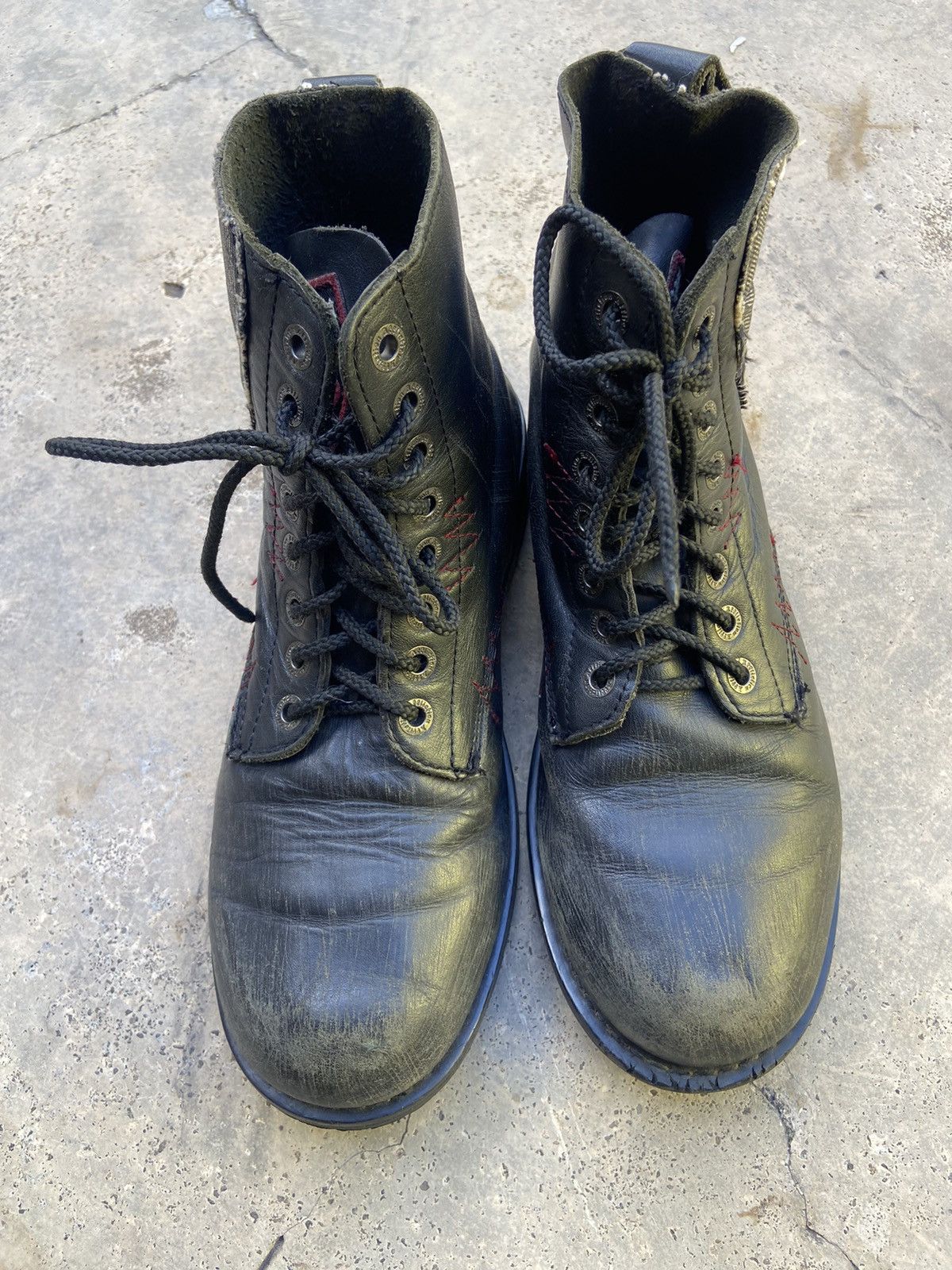 Affliction 2000’s Affliction “Stitched Soul” Deviant Distressed Boots Size US 9.5 / EU 42-43 - 5 Thumbnail