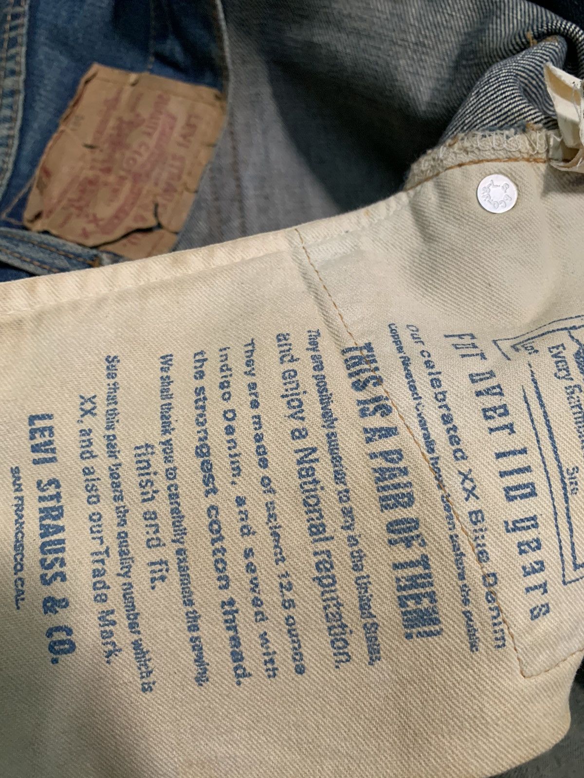 Levi's VINTAGE LEVIS 501 BIG E SELVEDGE MUDWASH & RUSTY DISTRESSED Size US 29 - 23 Thumbnail
