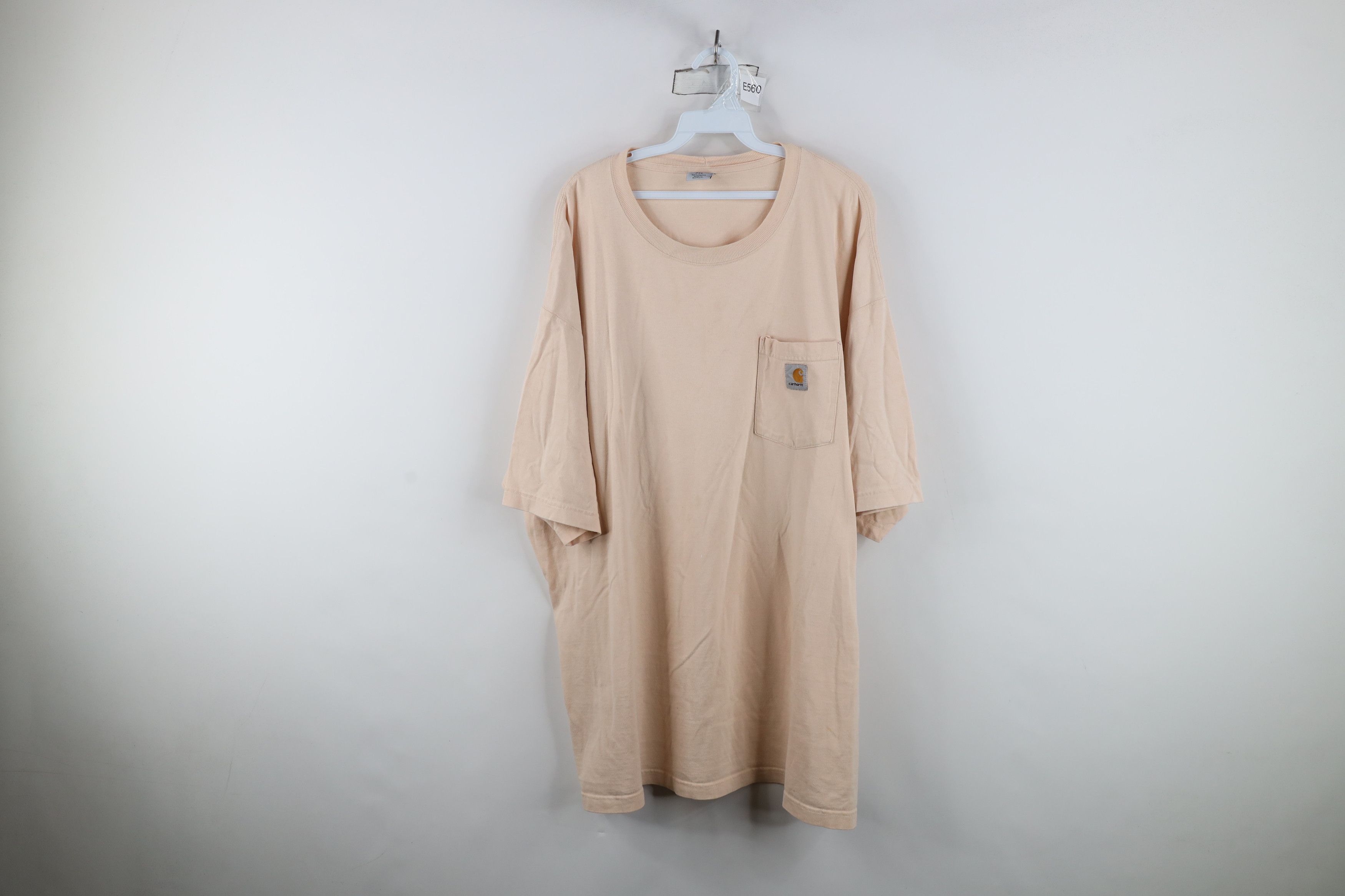 Carhartt Vintage Carhartt Spell Out Pocket T-Shirt Pink Cotton Size US XXL / EU 58 / 5 - 1 Thumbnail