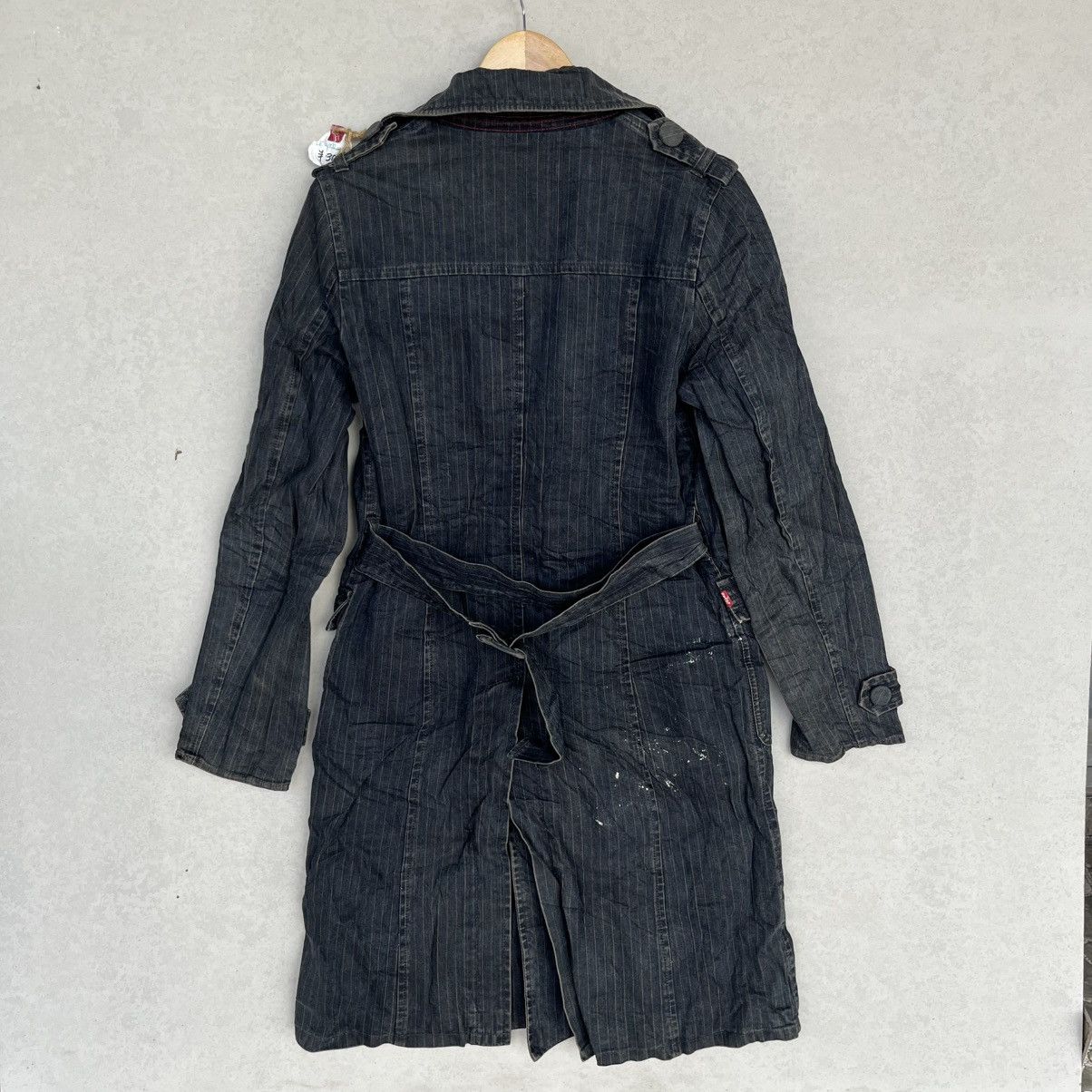 Other Vintage Black Denim Trench Coat With Double-Breasted Button Size M / US 6-8 / IT 42-44 - 8 Thumbnail