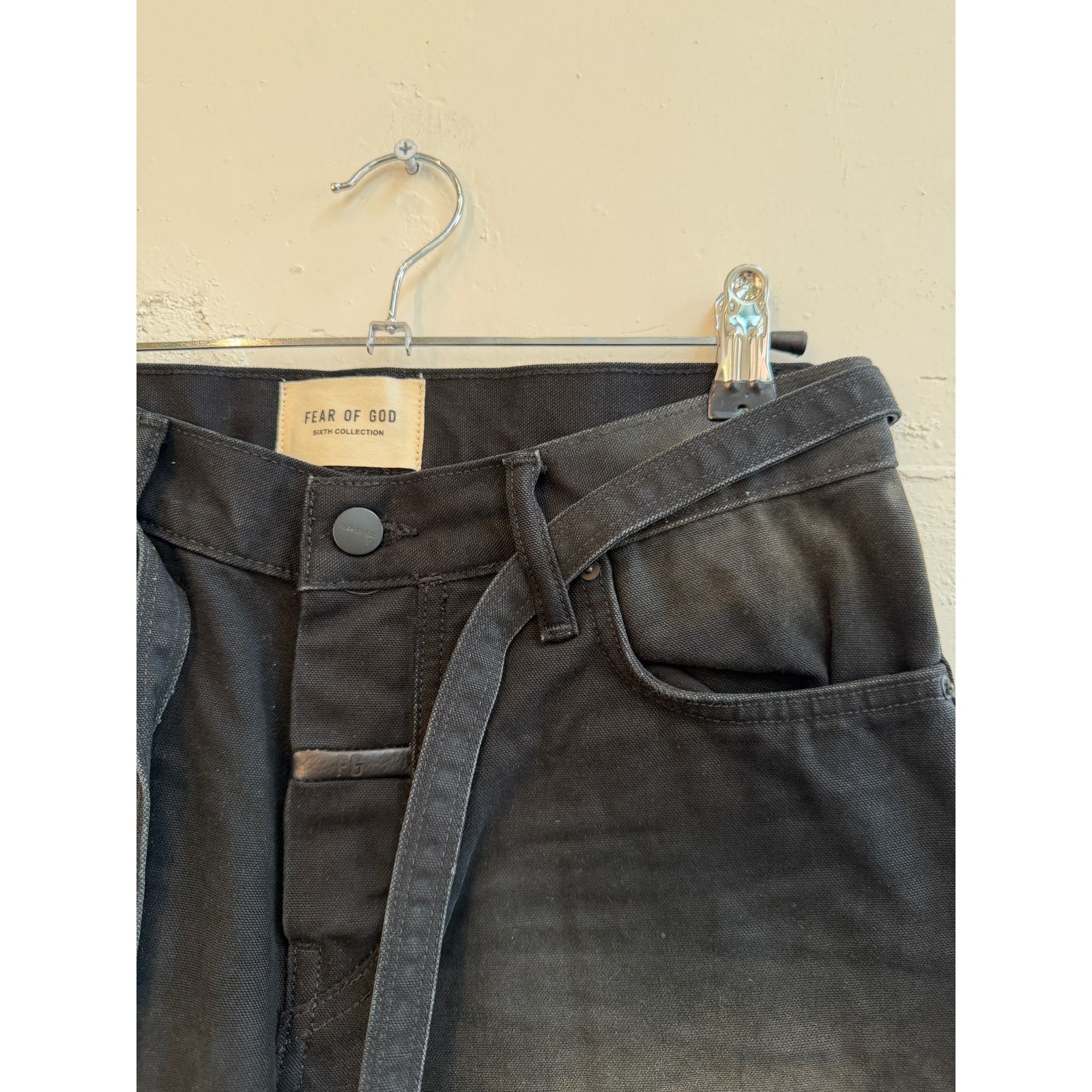 Fear of God Fear of God 6th Collection Black Belted Denim Jeans Size US 29 - 3 Thumbnail