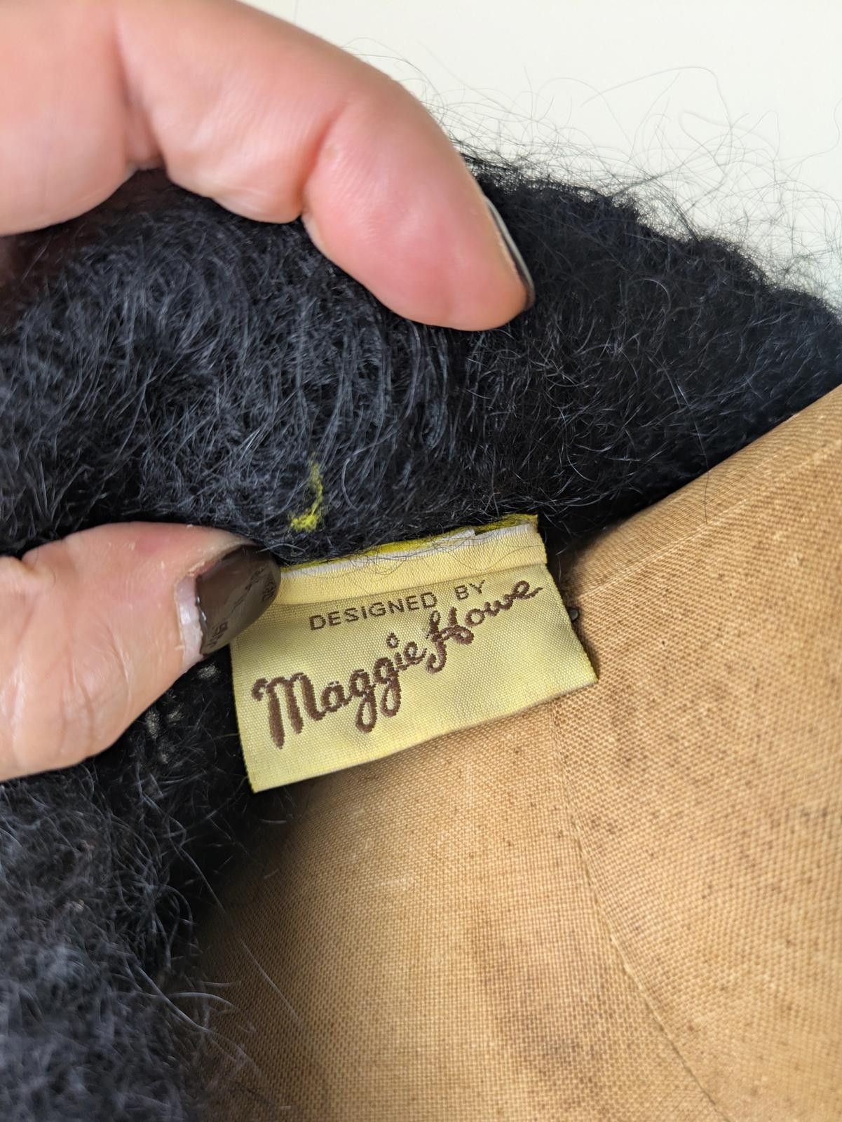 Other 1980's black oversized mohair cardigan Size XL / US 12-14 / IT 48-50 - 9 Thumbnail