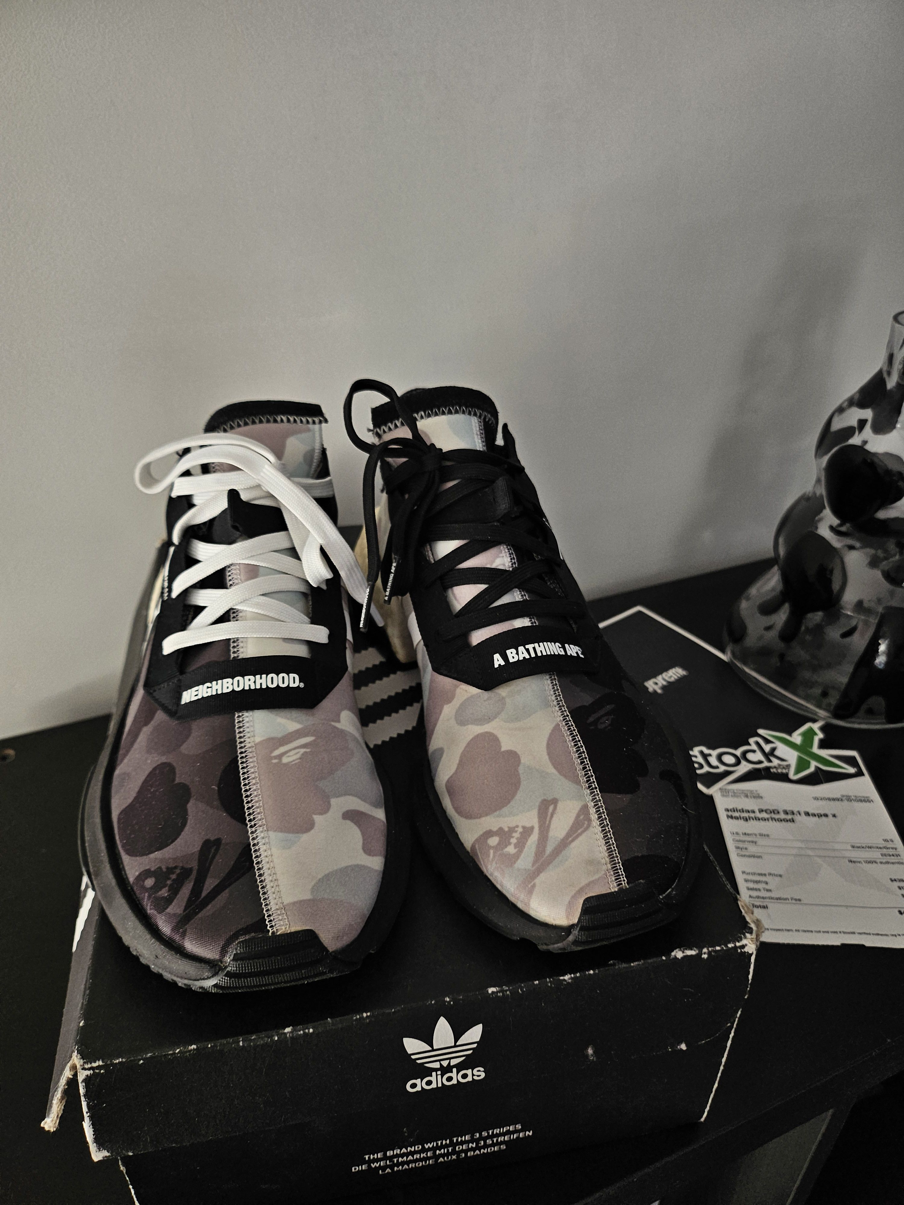 Adidas × Bape × Neighborhood Adidas pod s3.1 bape x neighborhood Size US 10.5 / EU 43-44 - 1 Thumbnail
