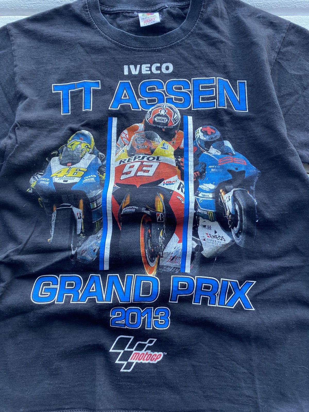 Vintage 00s Grand Prix Iveco Motogp tt assen Racing Mens T Shirt Size US M / EU 48-50 / 2 - 2 Thumbnail