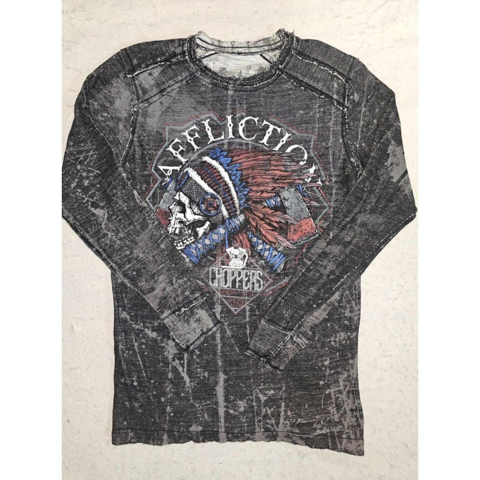 Affliction Affliction American Chopper Reversible Long Sleeve Thermal Shirt Mens Large Size US L / EU 52-54 / 3 - 2 Thumbnail