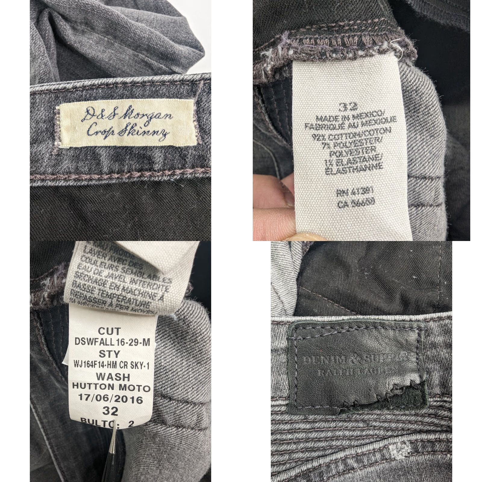 Ralph Lauren VINTAGE Denim & Supply Ralph Lauren Distress Hutton Moto Biker Morgan Crop Skinny Jeans Denim & Supply Ralph Lauren Size 24" / US 00 / IT 34 - 9 Thumbnail