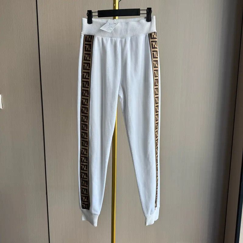 Fendi Fendi White Cotton Casual Women's Pants 0089 Size 28" / US 6 / IT 42 - 1 Thumbnail