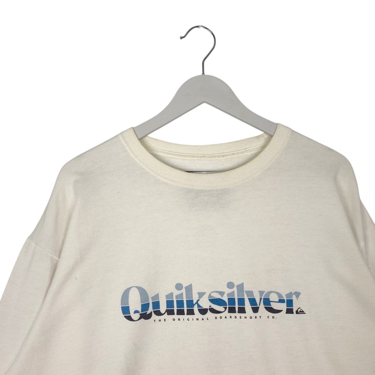 Vintage Vintage Quiksilver Sweatshirt Crewneck White Big Logo Size M Size US M / EU 48-50 / 2 - 4 Thumbnail