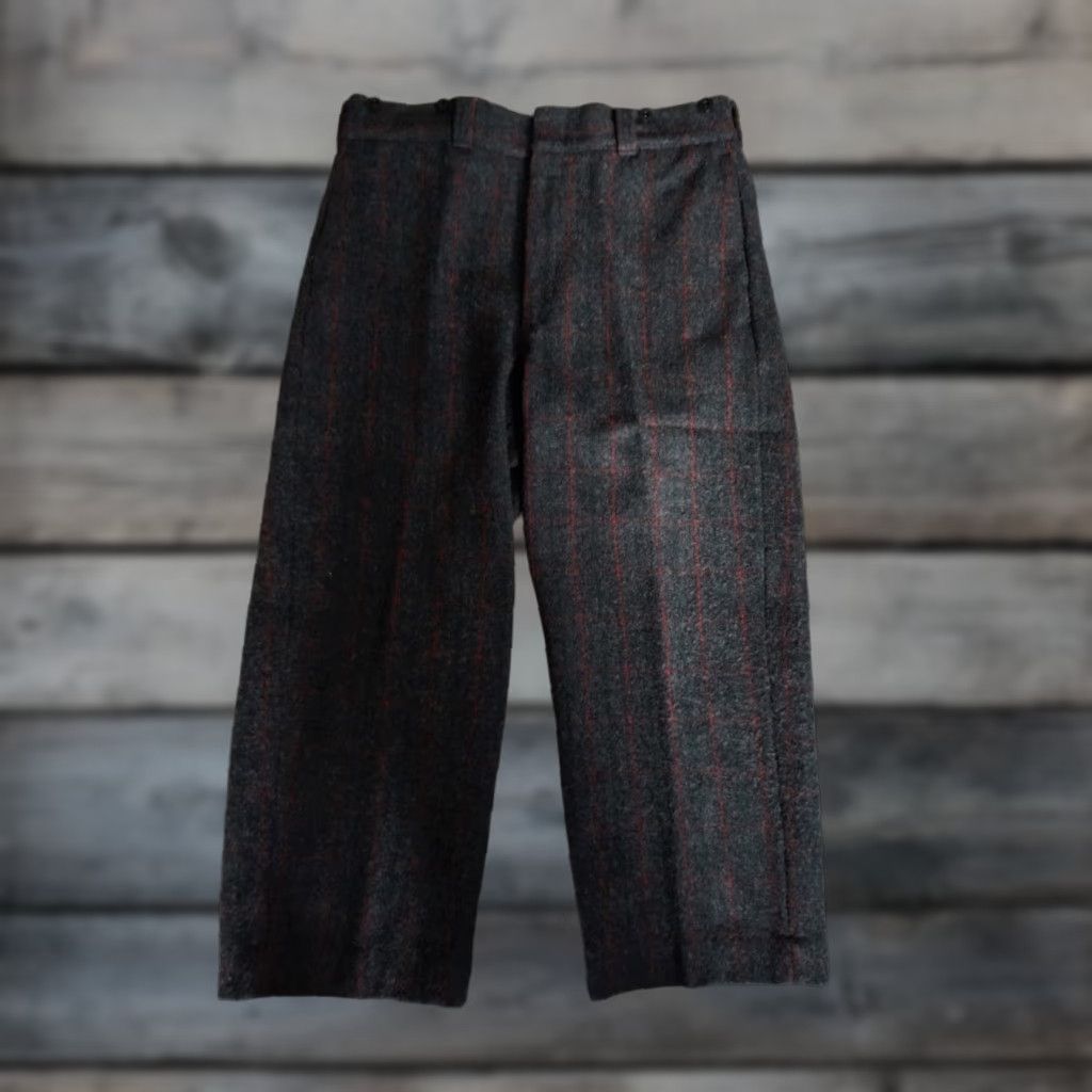 Vintage VTG Woolrich Malone Heavy Wool Hunting Pants Men 36x26 Gray Red Plaid USA Wool 90s Nature Workwear Size US 36 / EU 52 - 1 Thumbnail