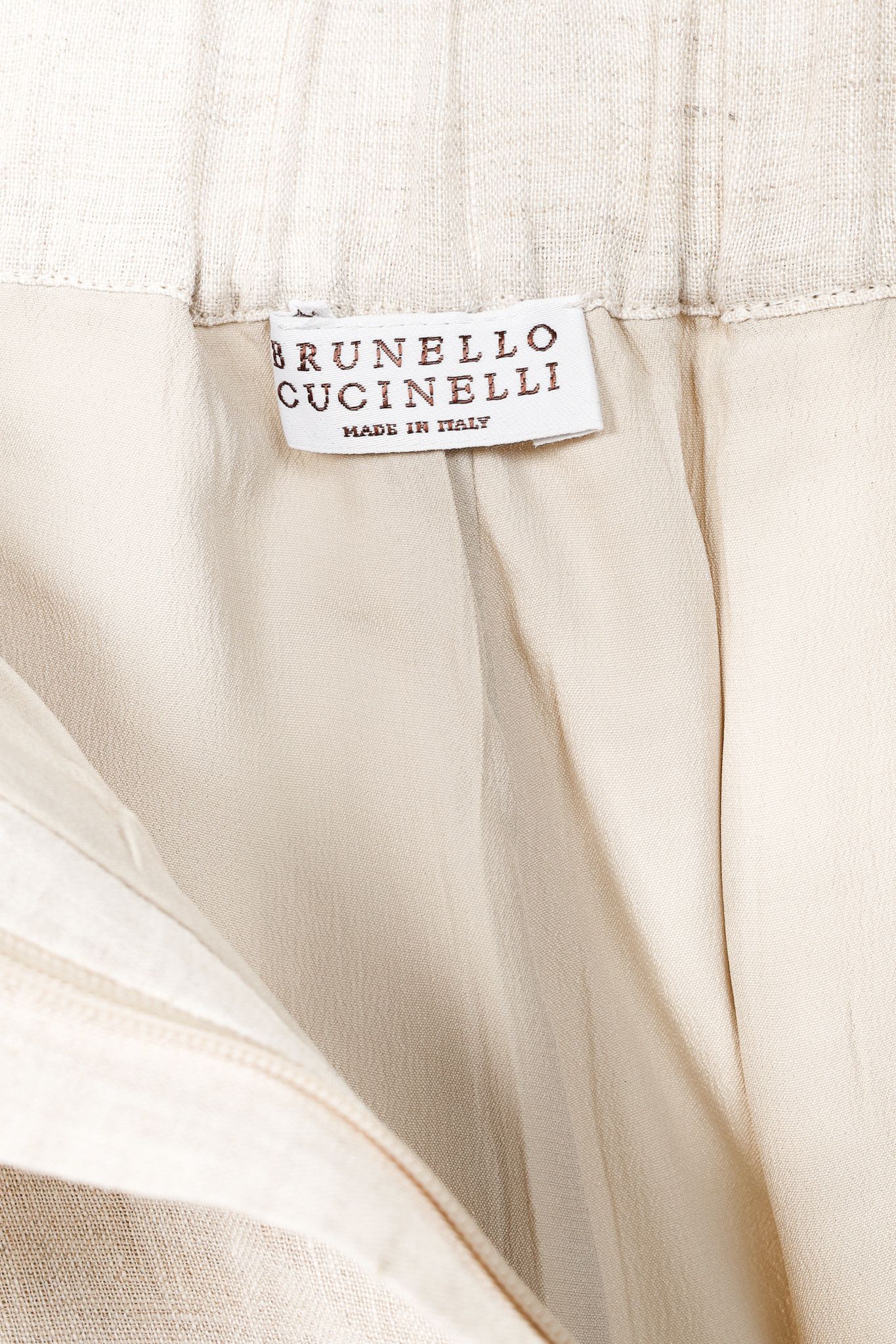 Brunello Cucinelli Brunello Cucinelli Beige Linen Pleat-Front Shorts Size 30" / US 8 / IT 44 - 6 Thumbnail