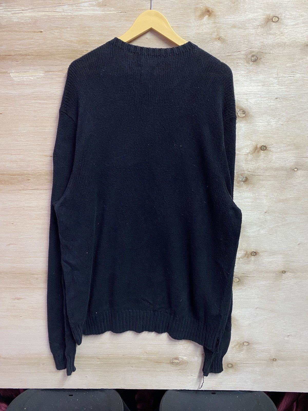 Polo Ralph Lauren vintage Polo Ralph Lauren crew neck knitwear in black cotton Size US XXL / EU 58 / 5 - 7 Thumbnail