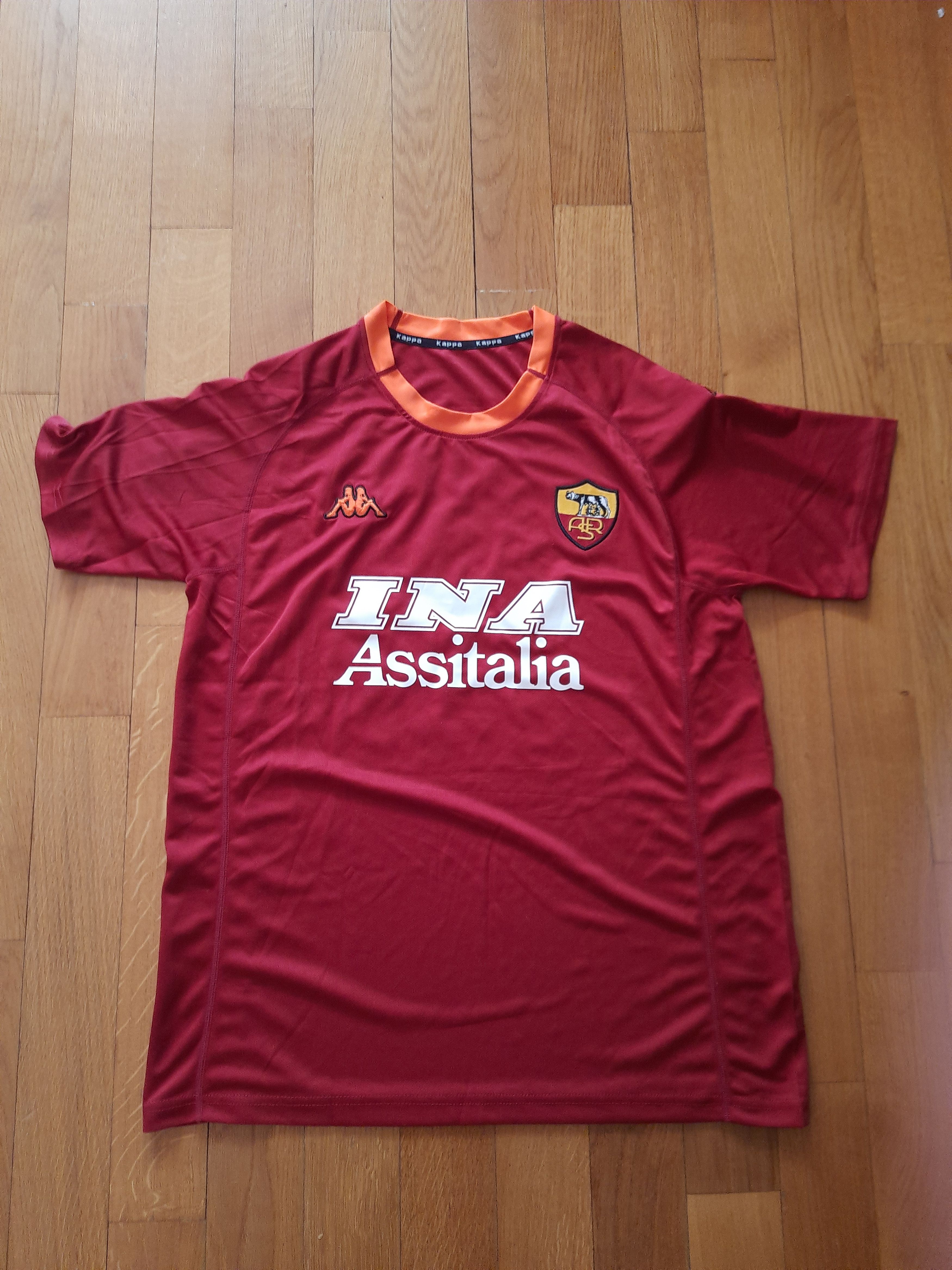 Other Totti A S Roma Retro Soccer Jersey Tee T Shirt Size US L / EU 52-54 / 3 - 8 Thumbnail