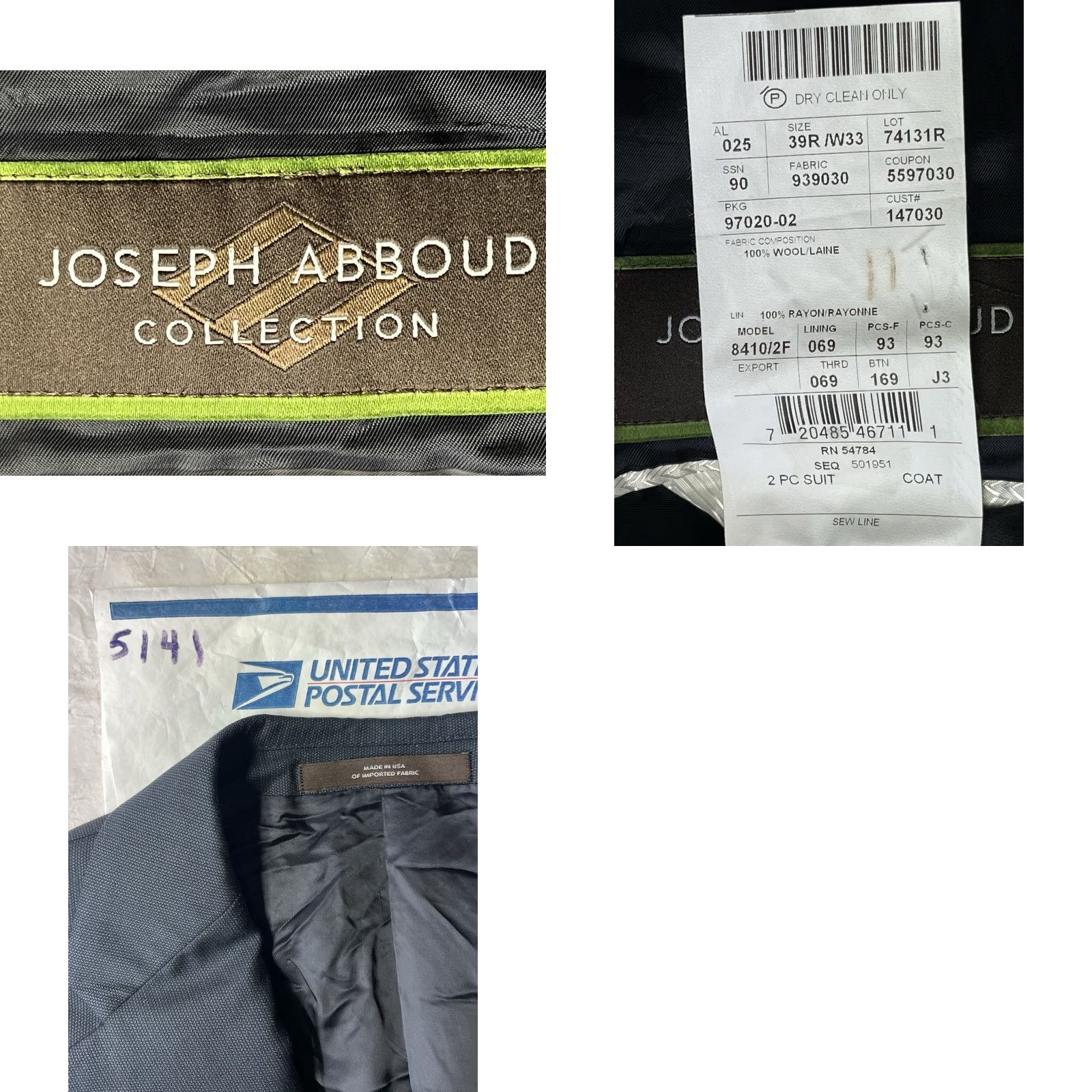 **Joseph Abboud Men's Regular Fit Two-Button Navy Blue Wool Blazer** User: Joseph Abboud Men's Regular Fit Two-Button Navy Blue Wool Blazer USA