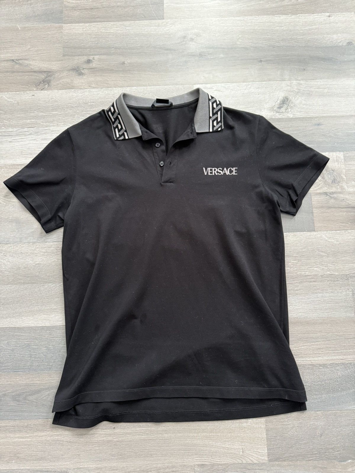 Versace Versace La Greca Accent Polo Shirt Size US M / EU 48-50 / 2 - 1 Preview