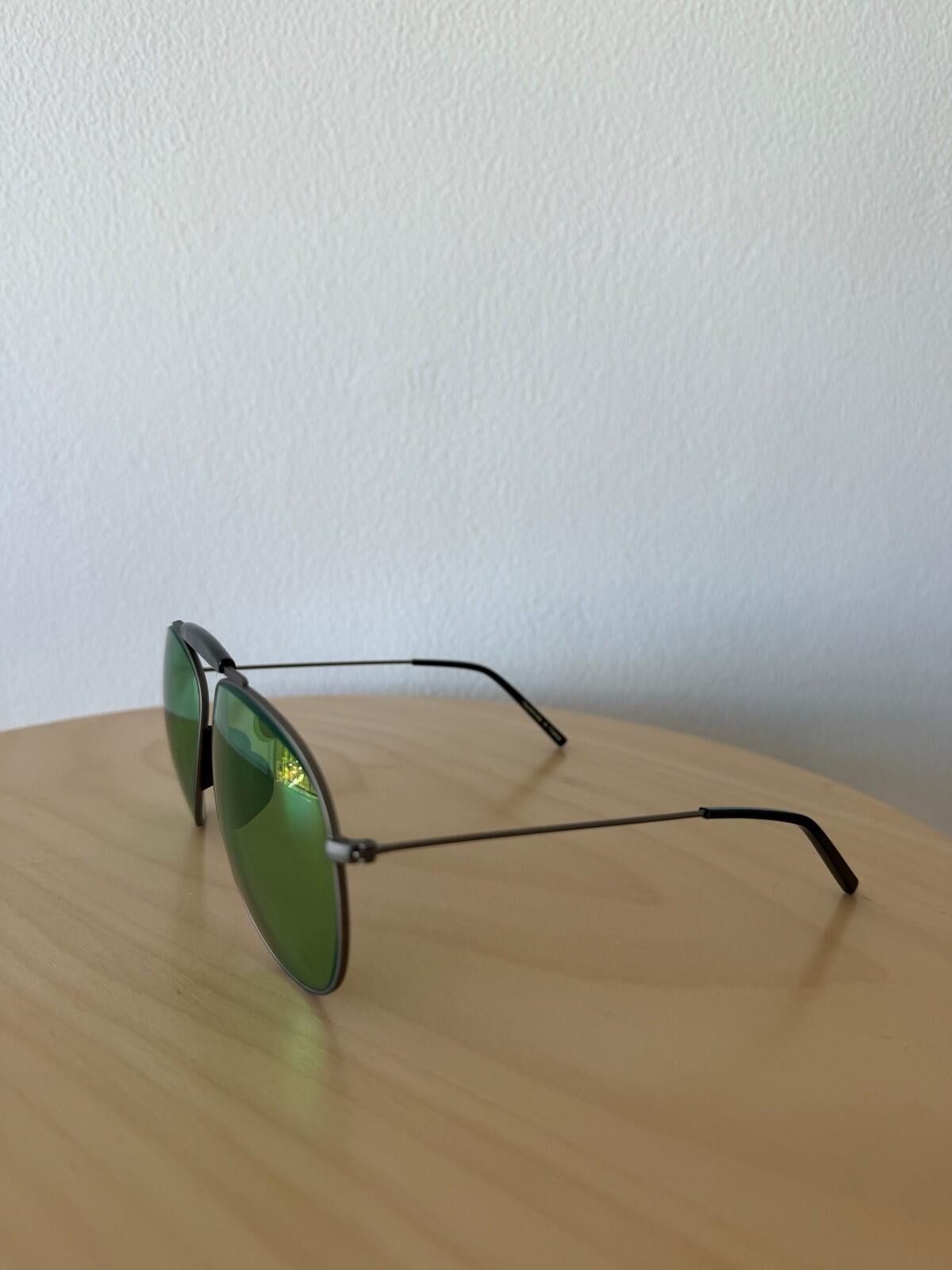 Acne Studios New acne studios howard aviator sunglasses silver green Size ONE SIZE - 3 Thumbnail