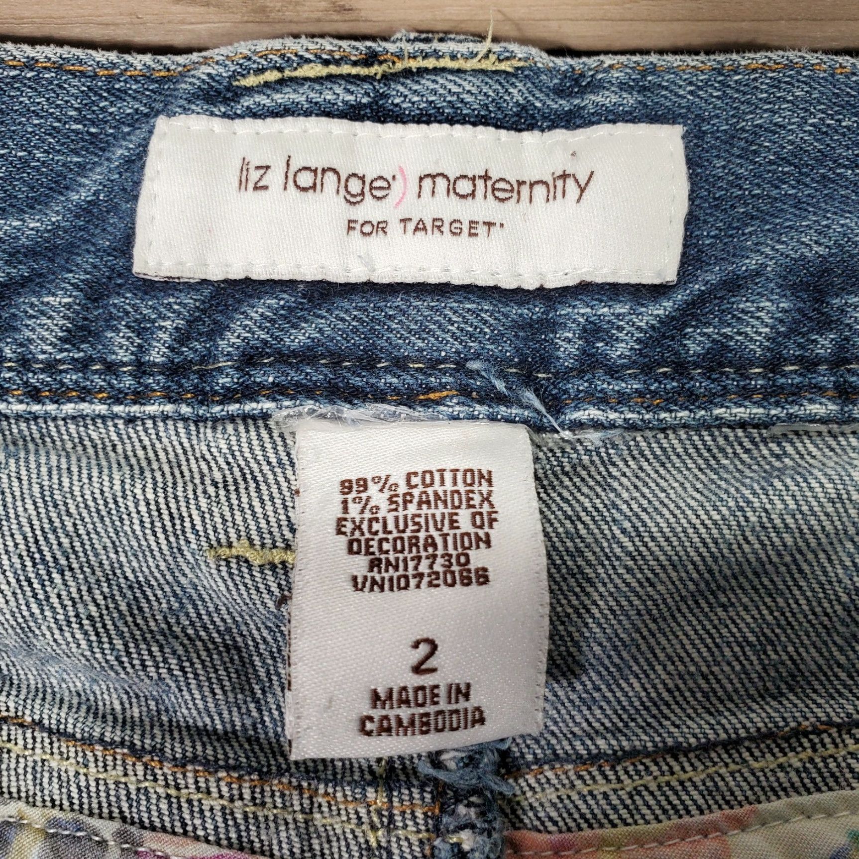 Vintage Liz Lange Misses Maternity Jeans Size 2 Pants Straight Size 26" / US 2 / IT 38 - 6 Thumbnail