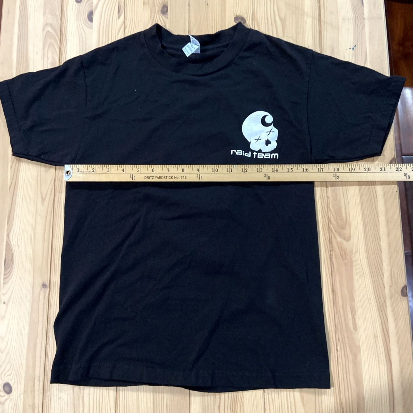Vintage Raid Team Co T-Shirt Small Black Cotton Skull Men S Shirt Regular/Adult Mens Size US S / EU 44-46 / 1 - 6 Thumbnail