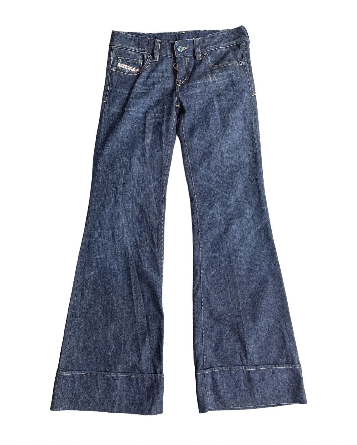 image of Vintage Diesel Super Flare Jeans in Blue, Men's (Size 28)