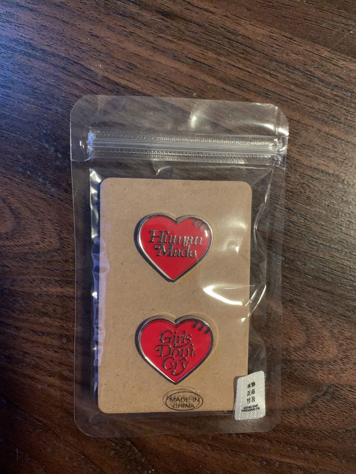 image of Girls Dont Cry Pin in Red, Men's