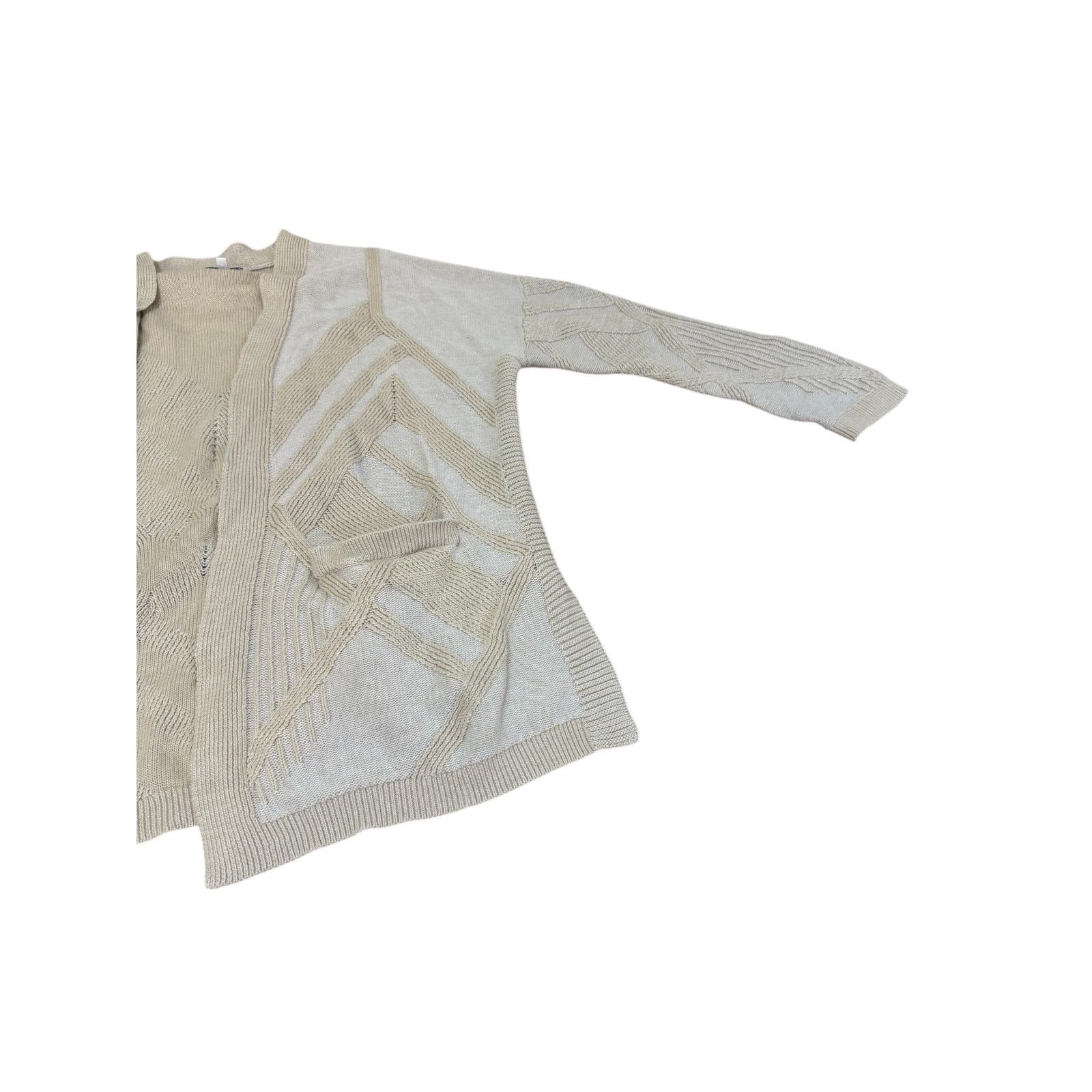 Lucky Brand Lucky Brand Cardigan Women X Large Beige Cotton Modal Size XL / US 12-14 / IT 48-50 - 8 Thumbnail