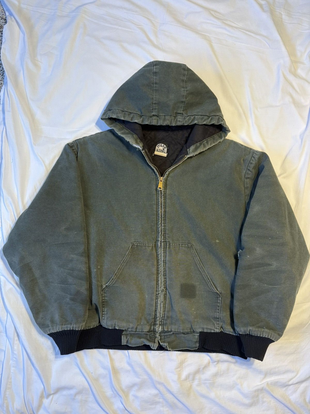 Carhartt Vintage 90s Polar King Carhartt Style Green Faded Jacket Size US XL / EU 56 / 4 - 1 Thumbnail