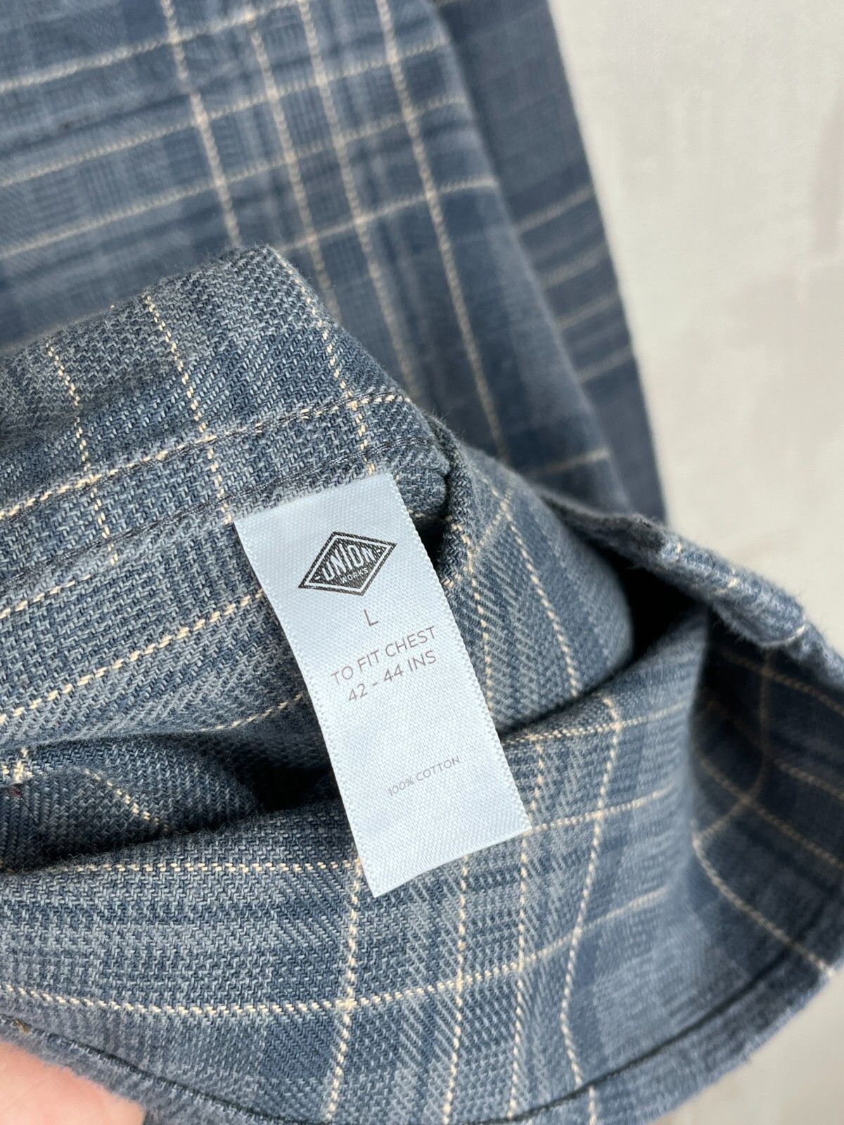 Other Union Works Inc Check Pockets Cotton Long Sleeve Shirt Size US L / EU 52-54 / 3 - 12 Thumbnail