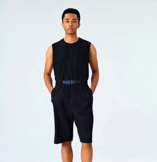 Homme Plisse Issey Miyake Short Black Jumpsuit size 1