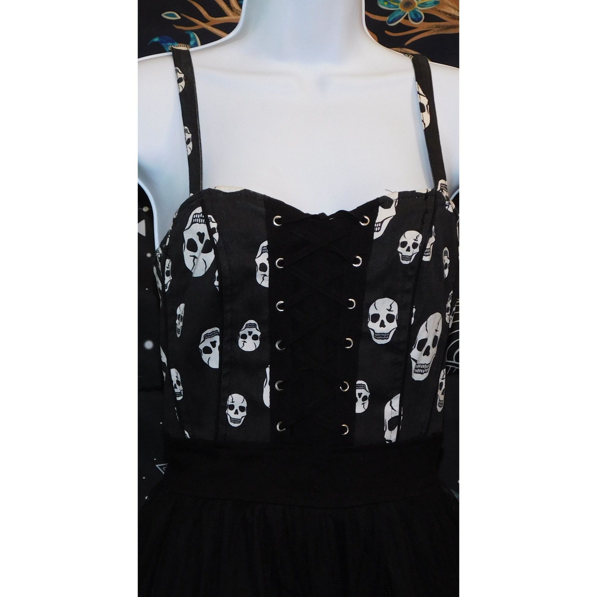 Other Royal Bones Y2K Skull Black And White Tutu Dress Size M / US 6-8 / IT 42-44 - 4 Thumbnail