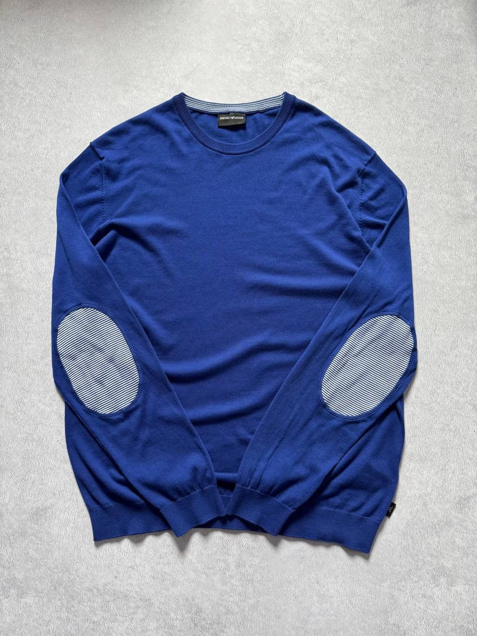 Emporio Armani Vintage Emporio Armani Blue Sweater Pullover Size US XXL / EU 58 / 5 - 3 Thumbnail