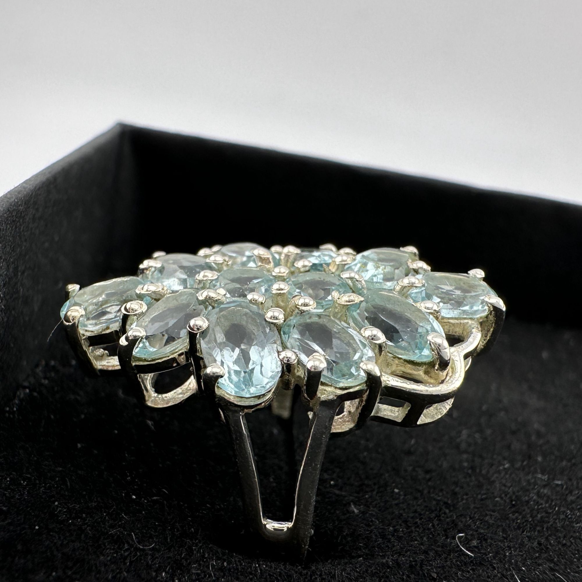 Other Stunning 5.78 ct Blue Topaz Shimmering Waterfall Ring Sz 6.5 Size ONE SIZE - 17 Thumbnail