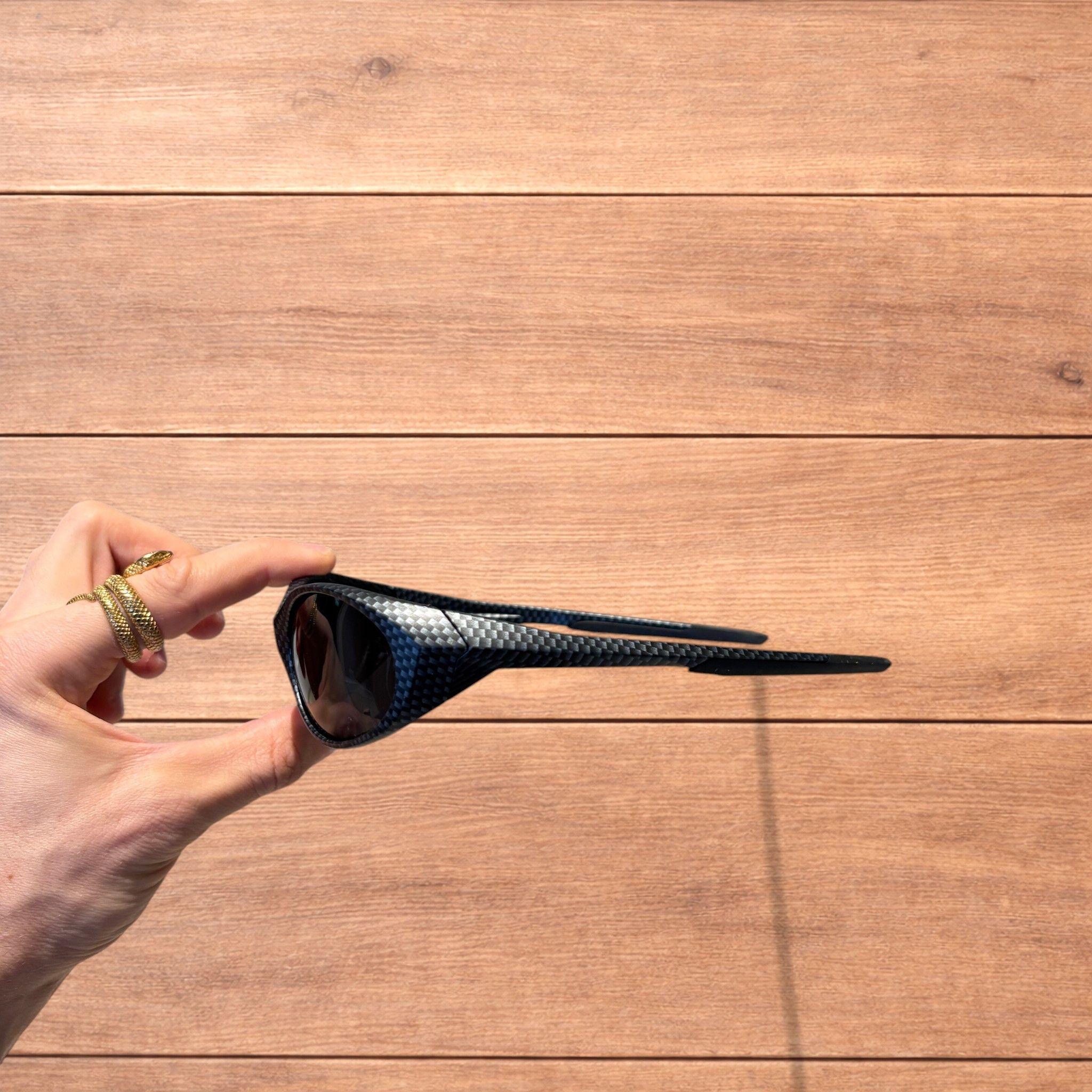 Japanese Brand Mirrored polarised sunglasses in graphite w/ black lens. Size ONE SIZE - 3 Thumbnail