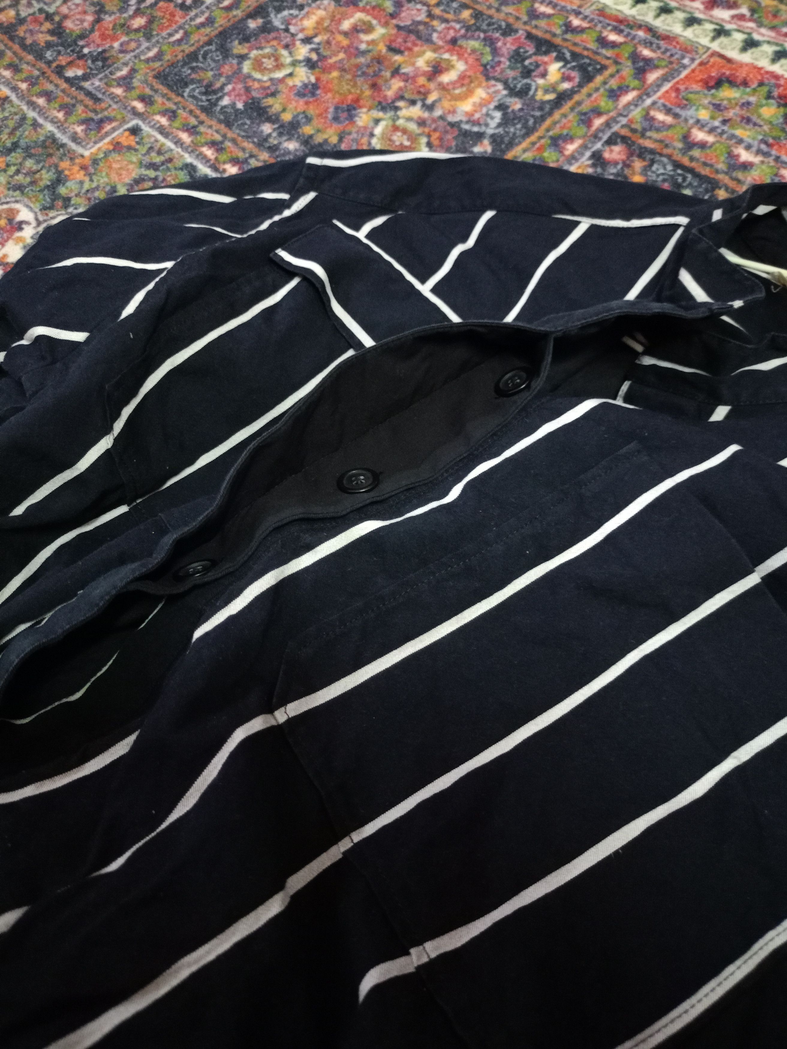 Celine CÈLINE navy stripe dress cotton viscose Size M / US 6-8 / IT 42-44 - 7 Thumbnail