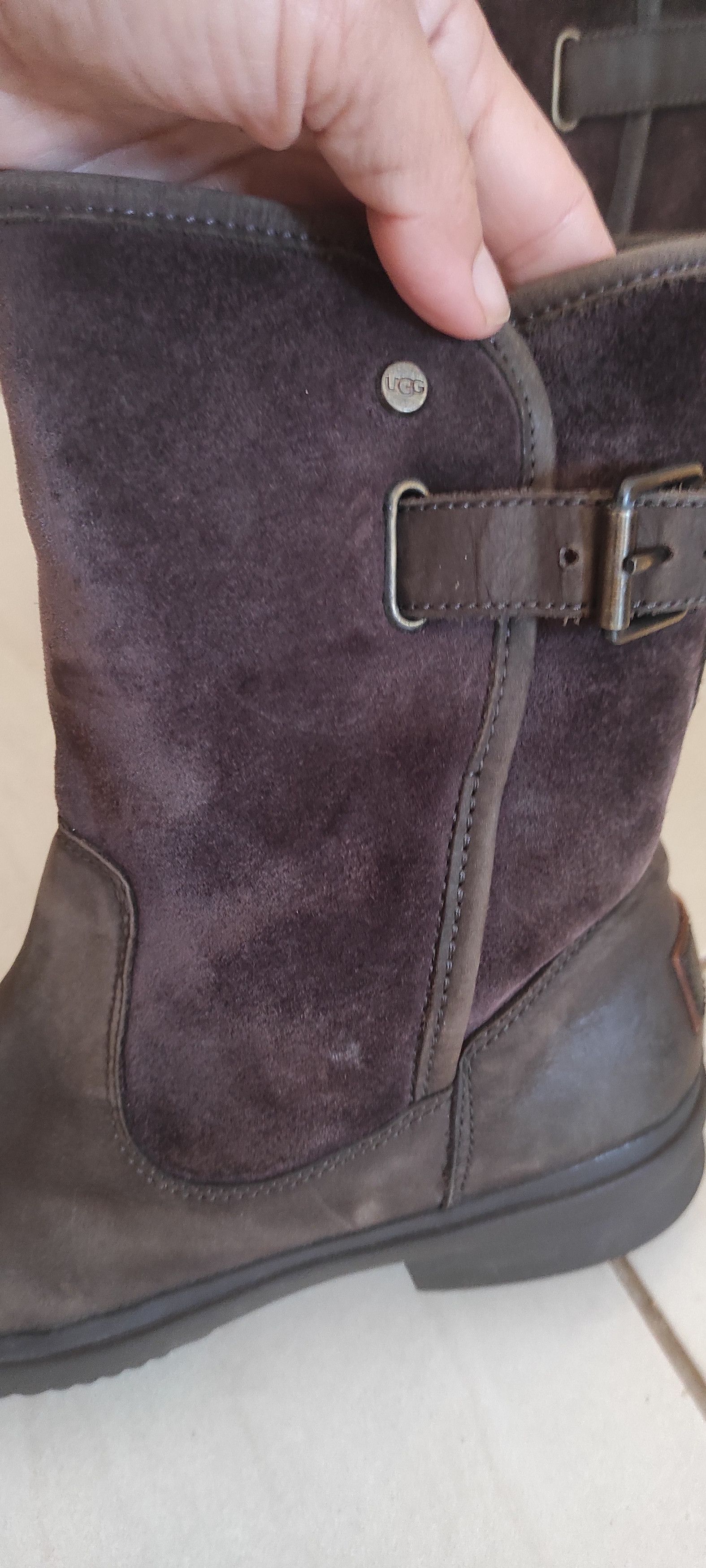Ugg UGG Simmens Suede Leather Waterproof Shearling Boots Size US 8 / IT 38 - 4 Thumbnail